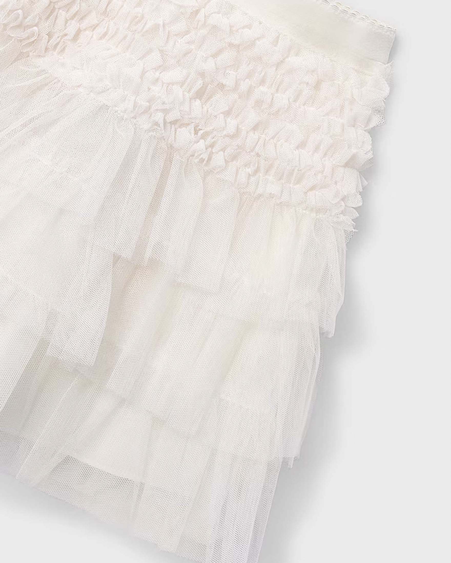 Gonna Mayoral bianca in tulle a balze image
