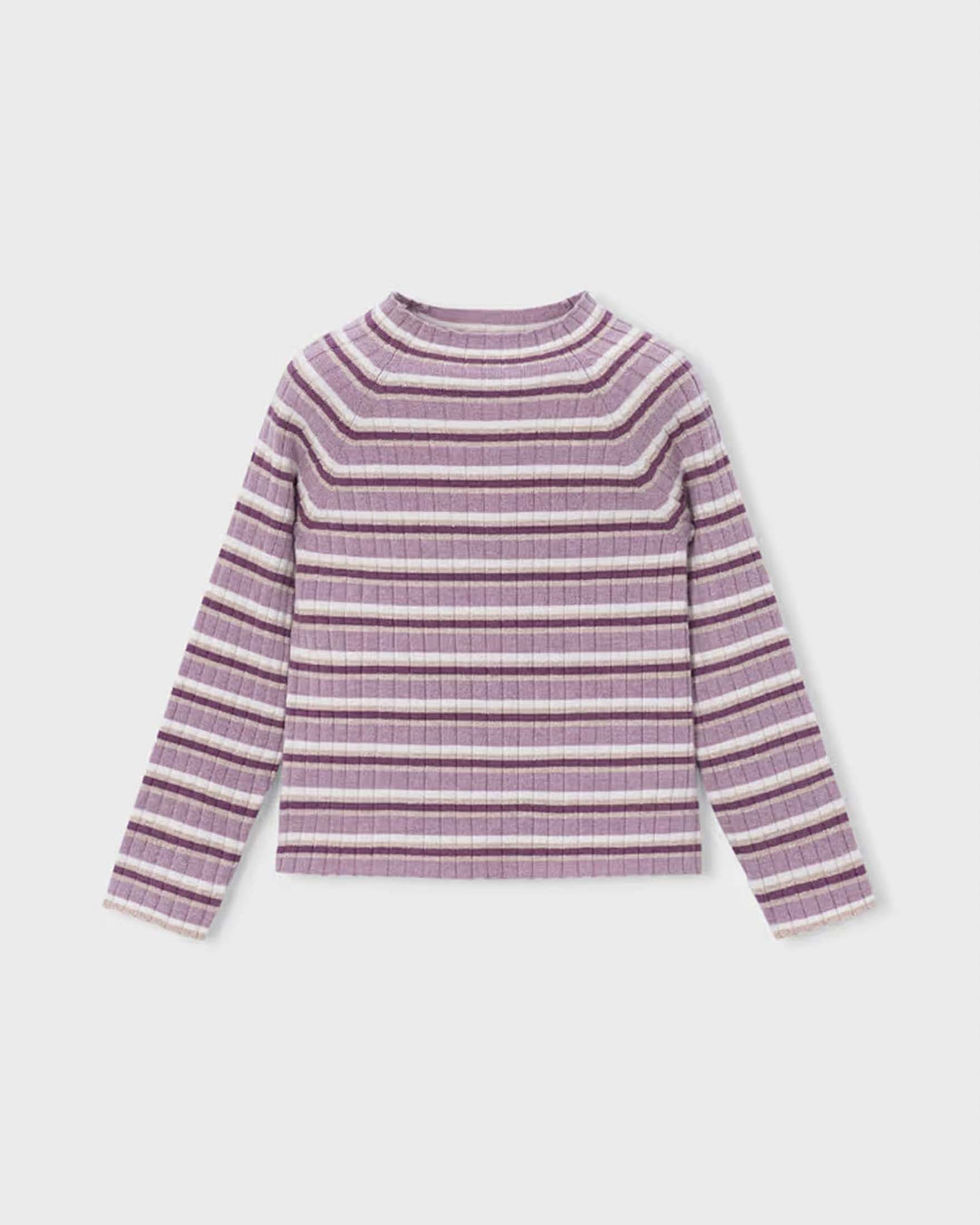 Maglia Mayoral rosa a righe in misto viscosa a coste image