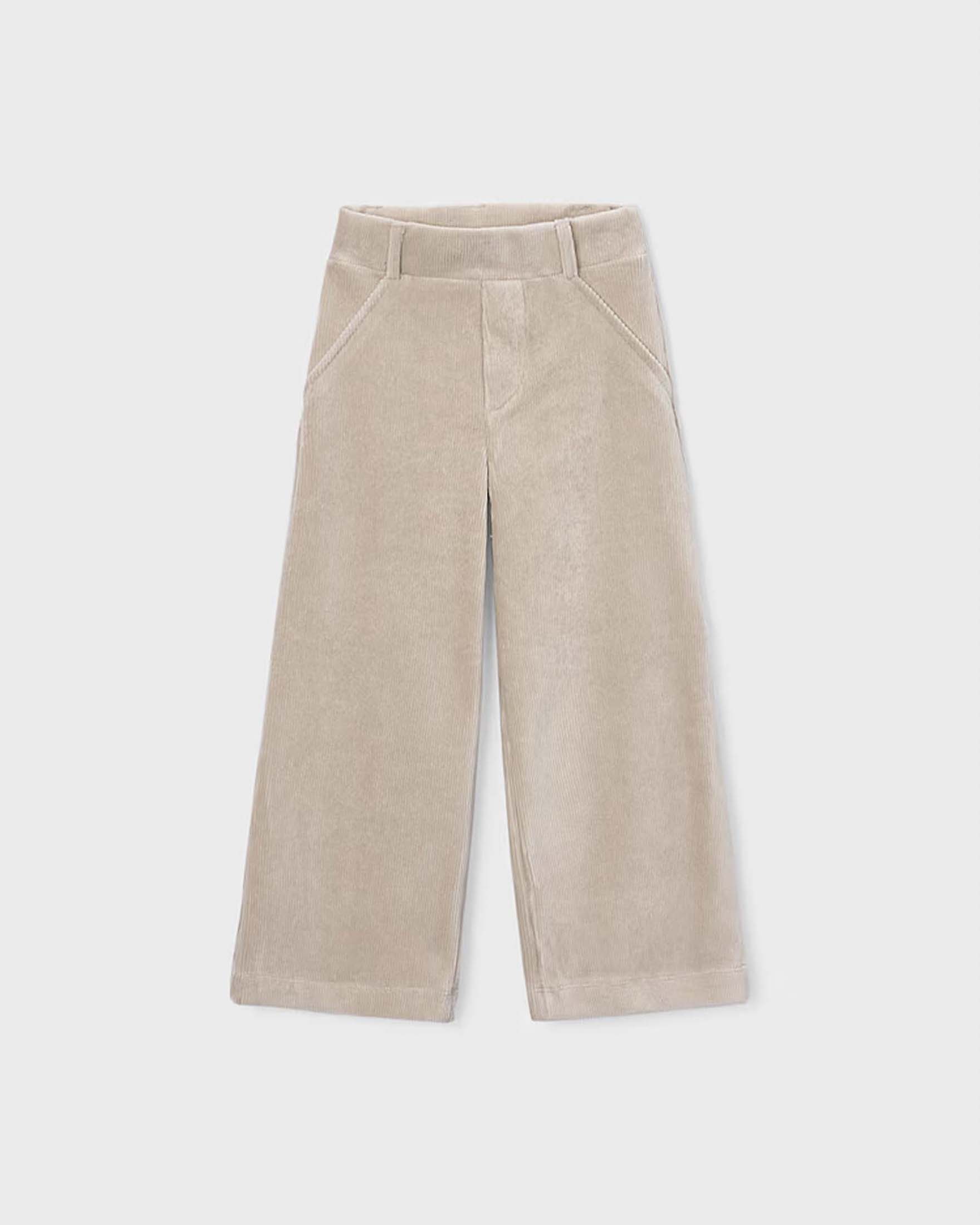 Pantaloni Mayoral beige in velluto a coste di misto cotone