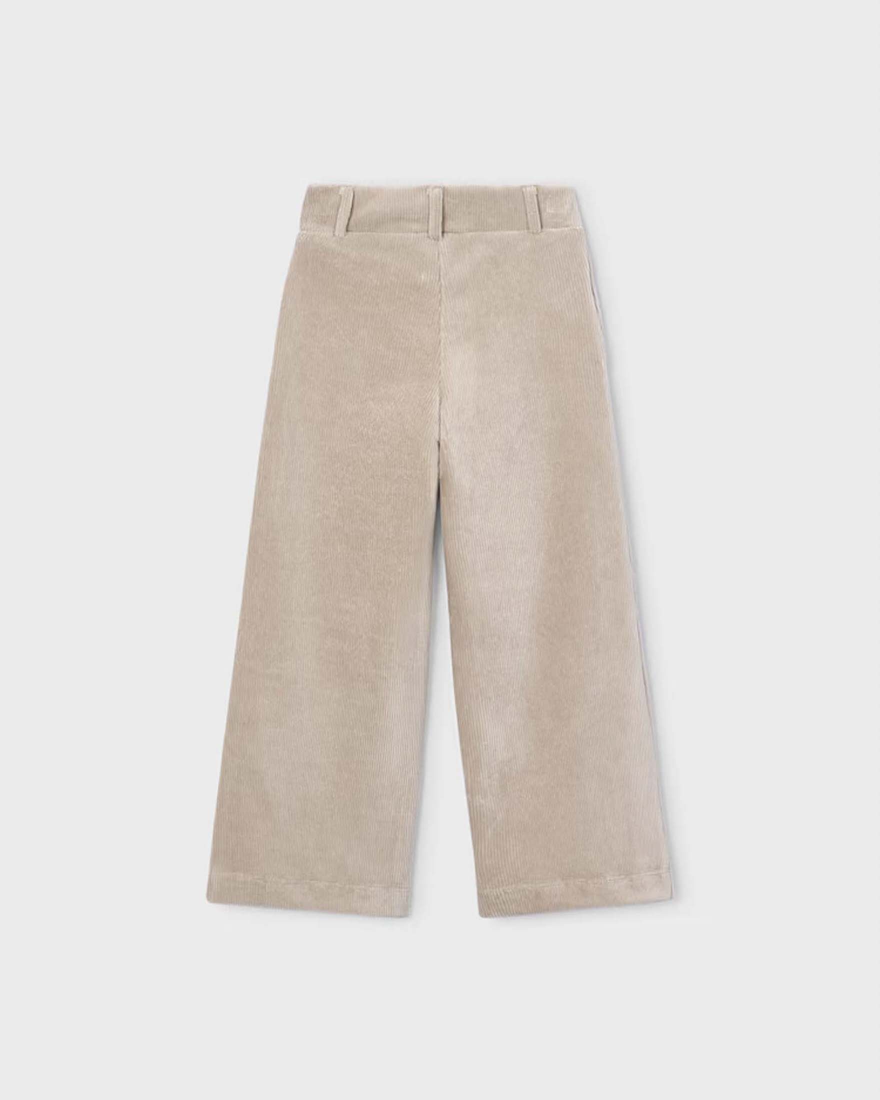 Pantaloni Mayoral beige in velluto a coste di misto cotone image