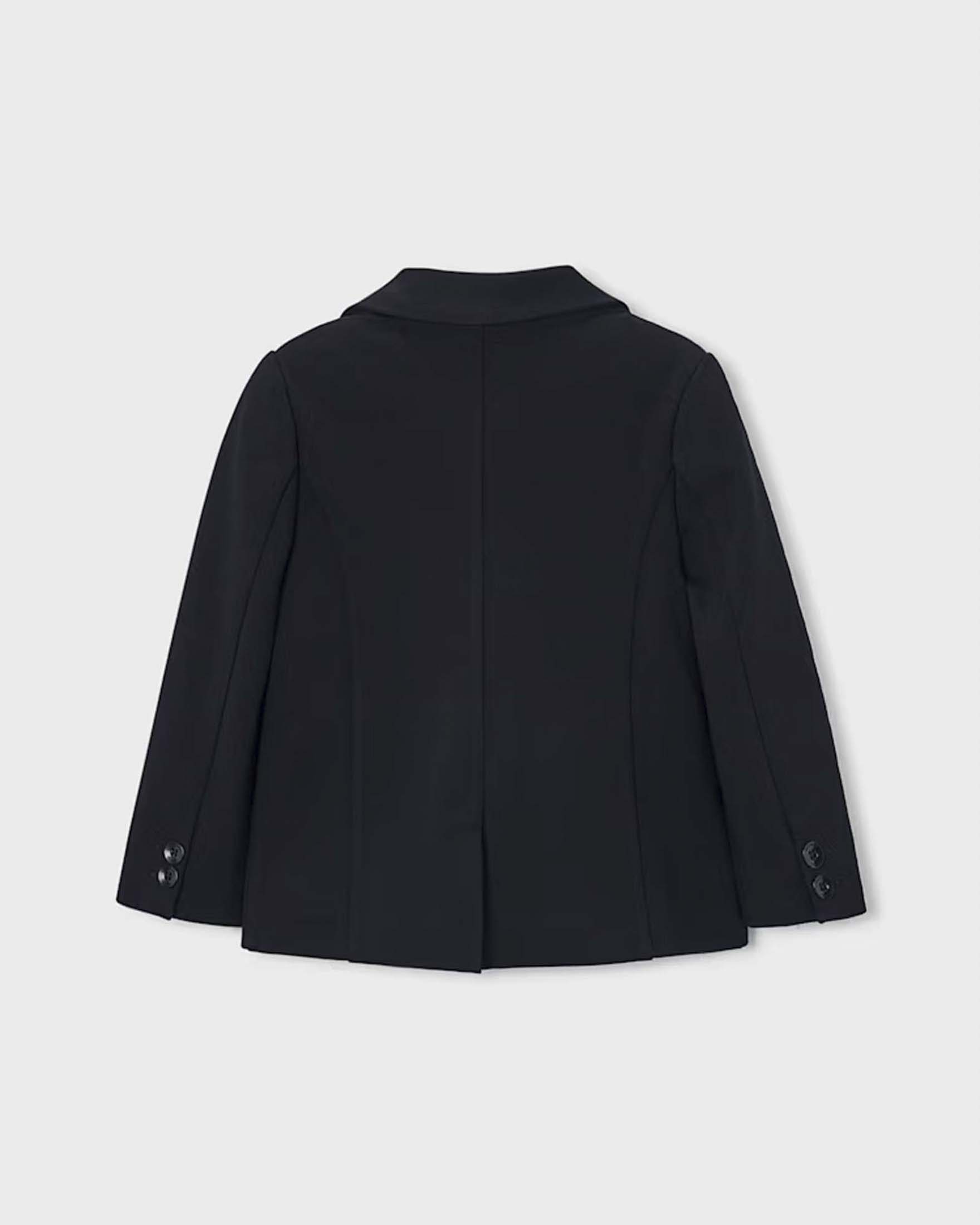Blazer Mayoral nero in misto viscosa con logo ricamato image
