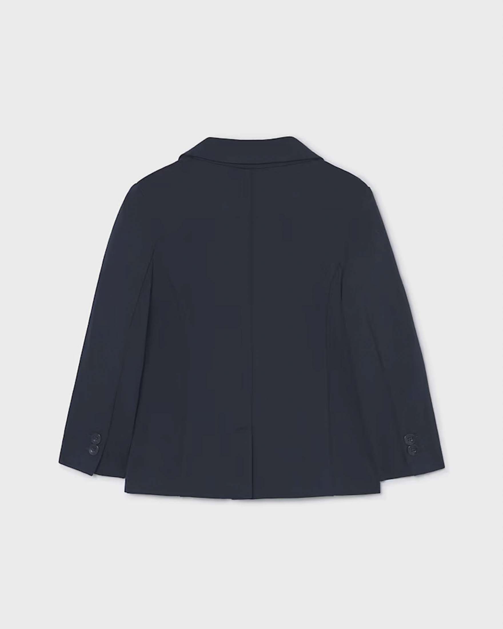 Blazer monopetto Mayoral blu navy in misto viscosa con logo ricamato image