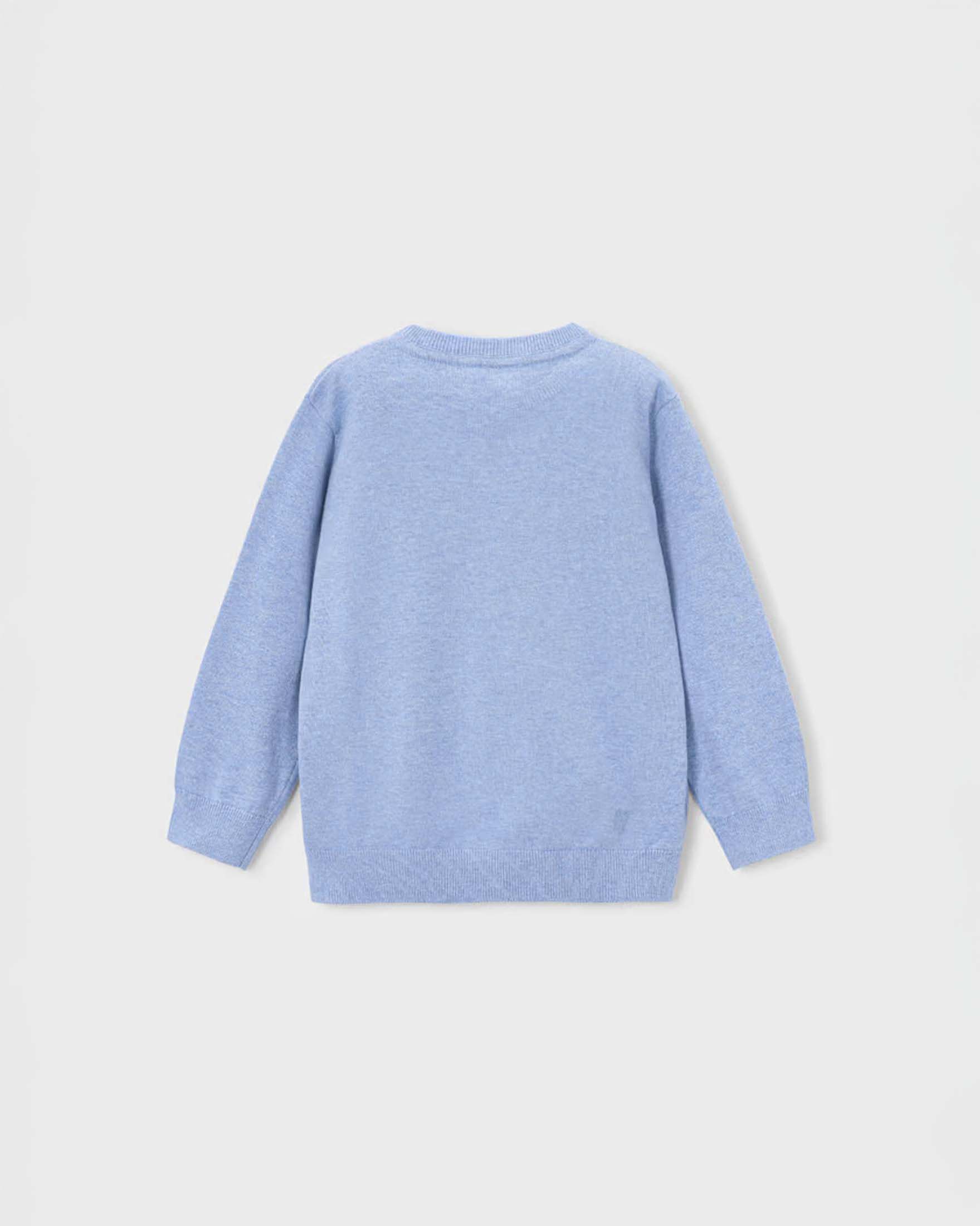 Maglione girocollo Mayoral azzurro in cotone image