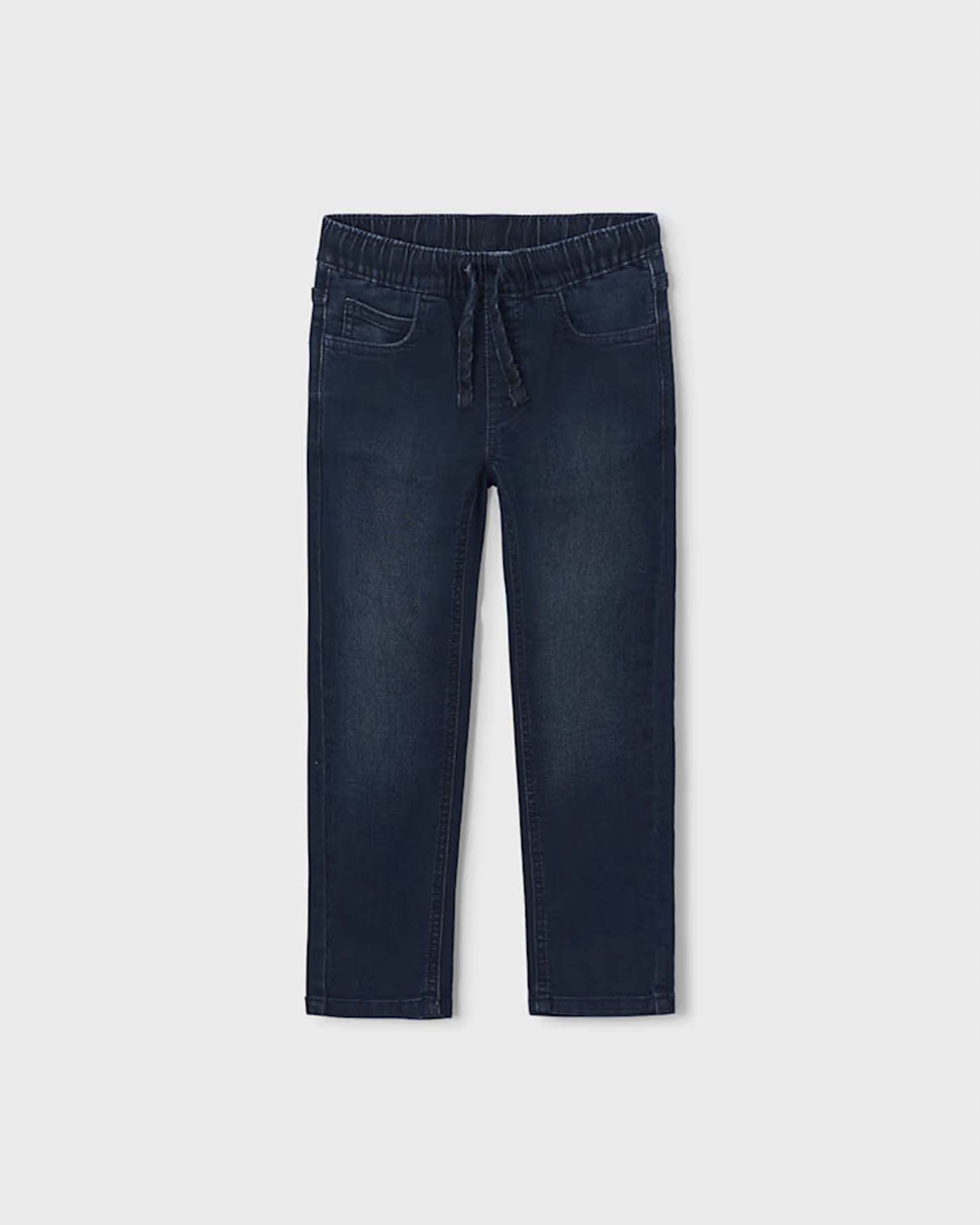 Jeans Mayoral lavaggio scuro in misto cotone con coulisse