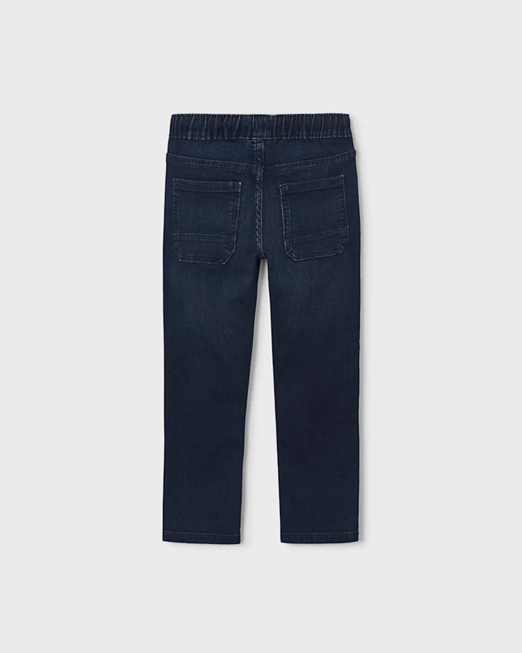 Jeans Mayoral lavaggio scuro in misto cotone con coulisse image