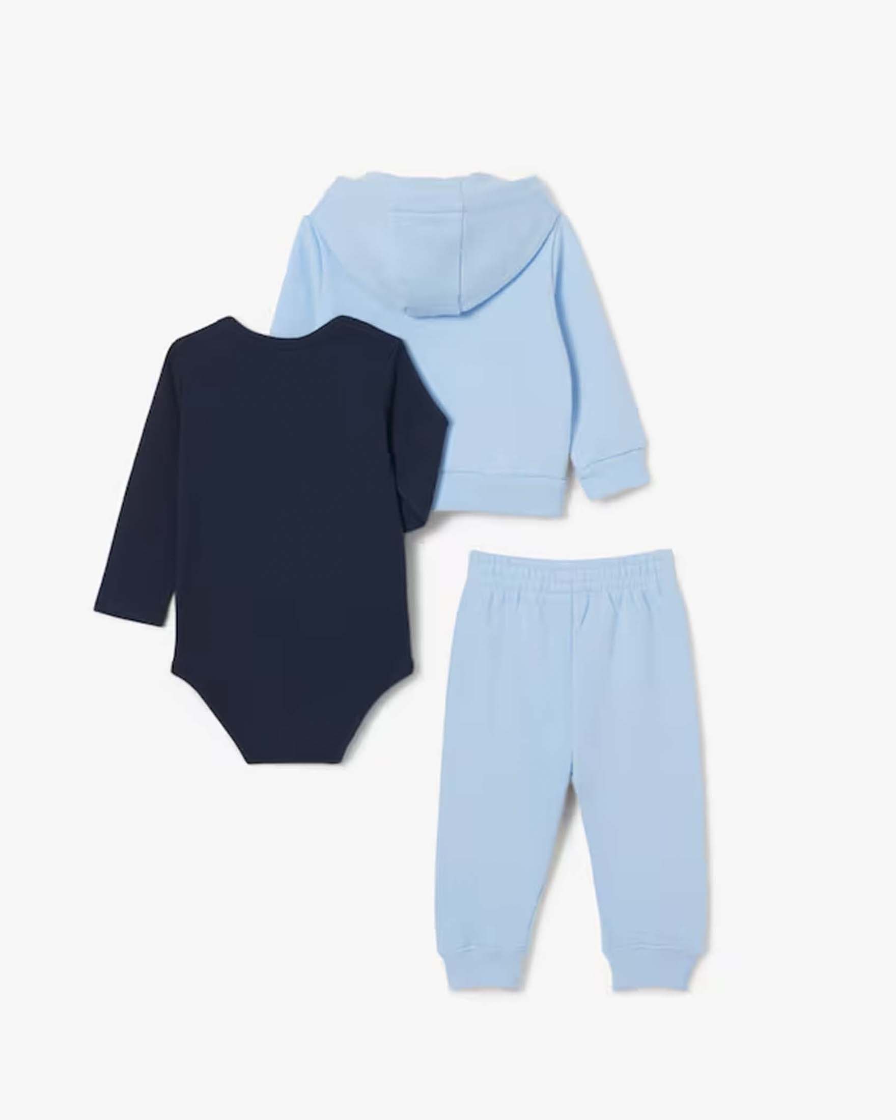 Completo tuta Lacoste azzurro in cotone stretch con body image