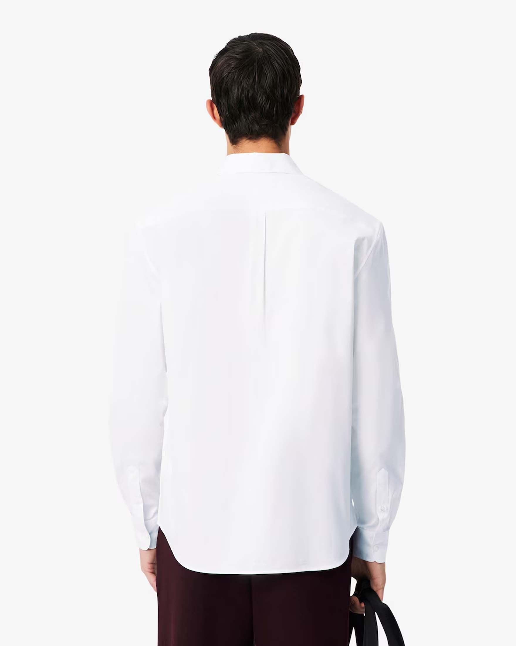 Camicia regular fit Lacoste bianca in cotone pinpoint image