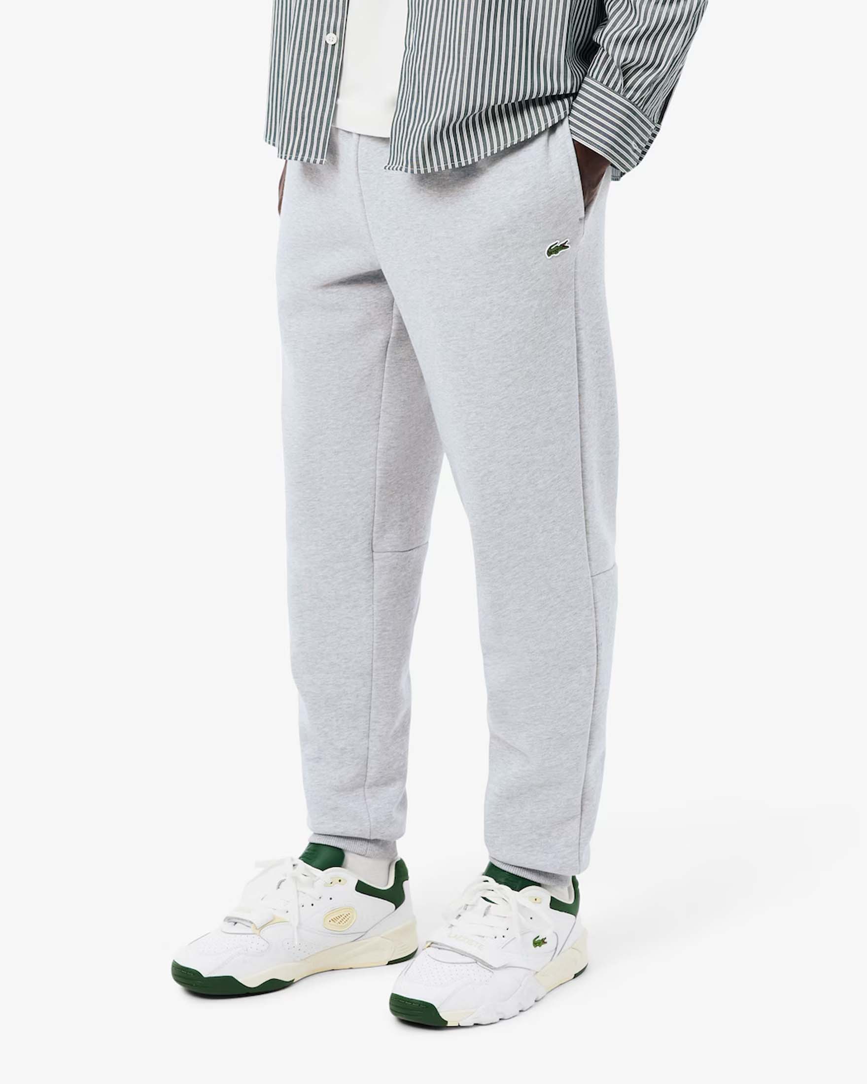 Pantaloni jogger Lacoste grigi in cotone felpato image
