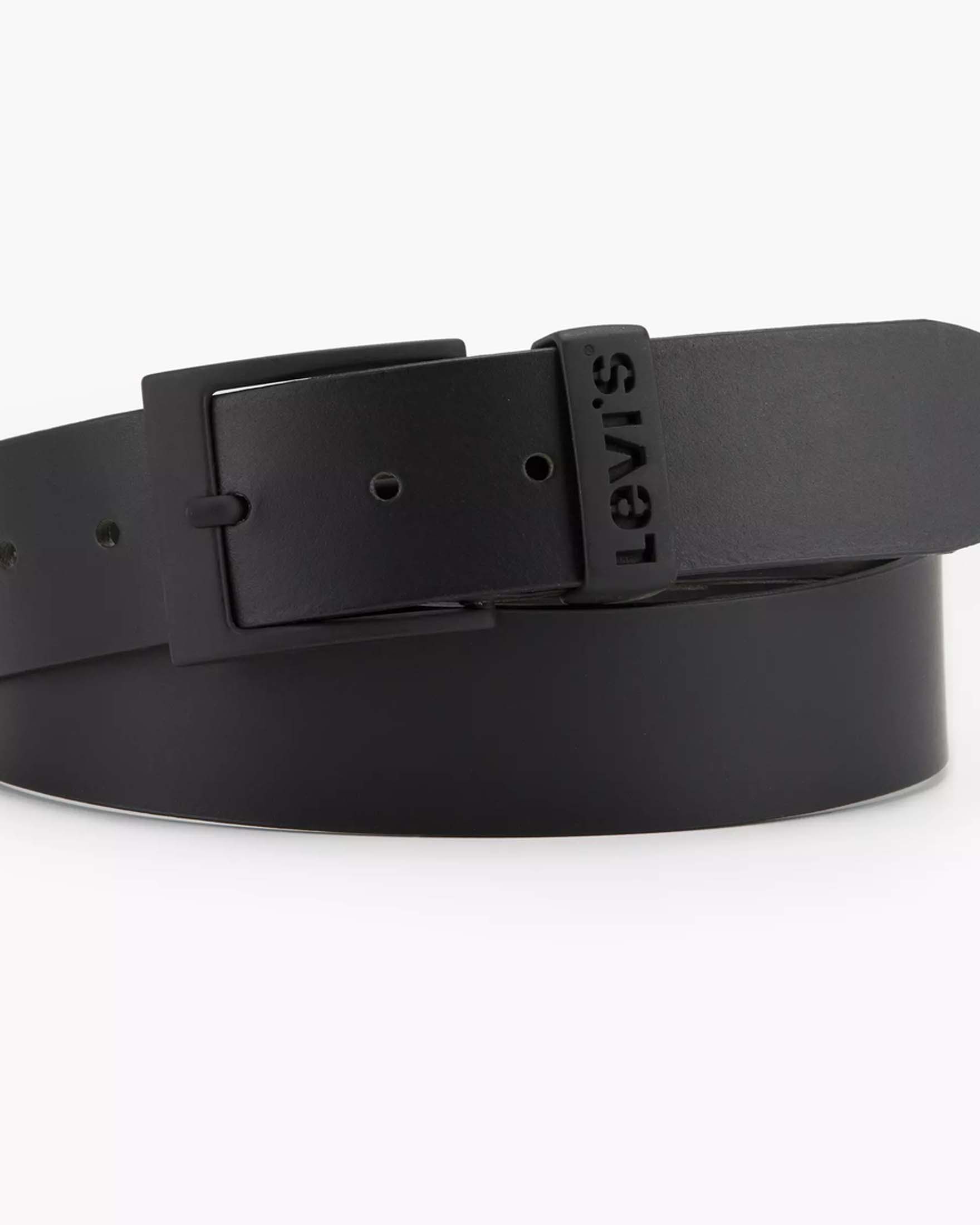 Cintura Ashland Levi's® nera in vera pelle