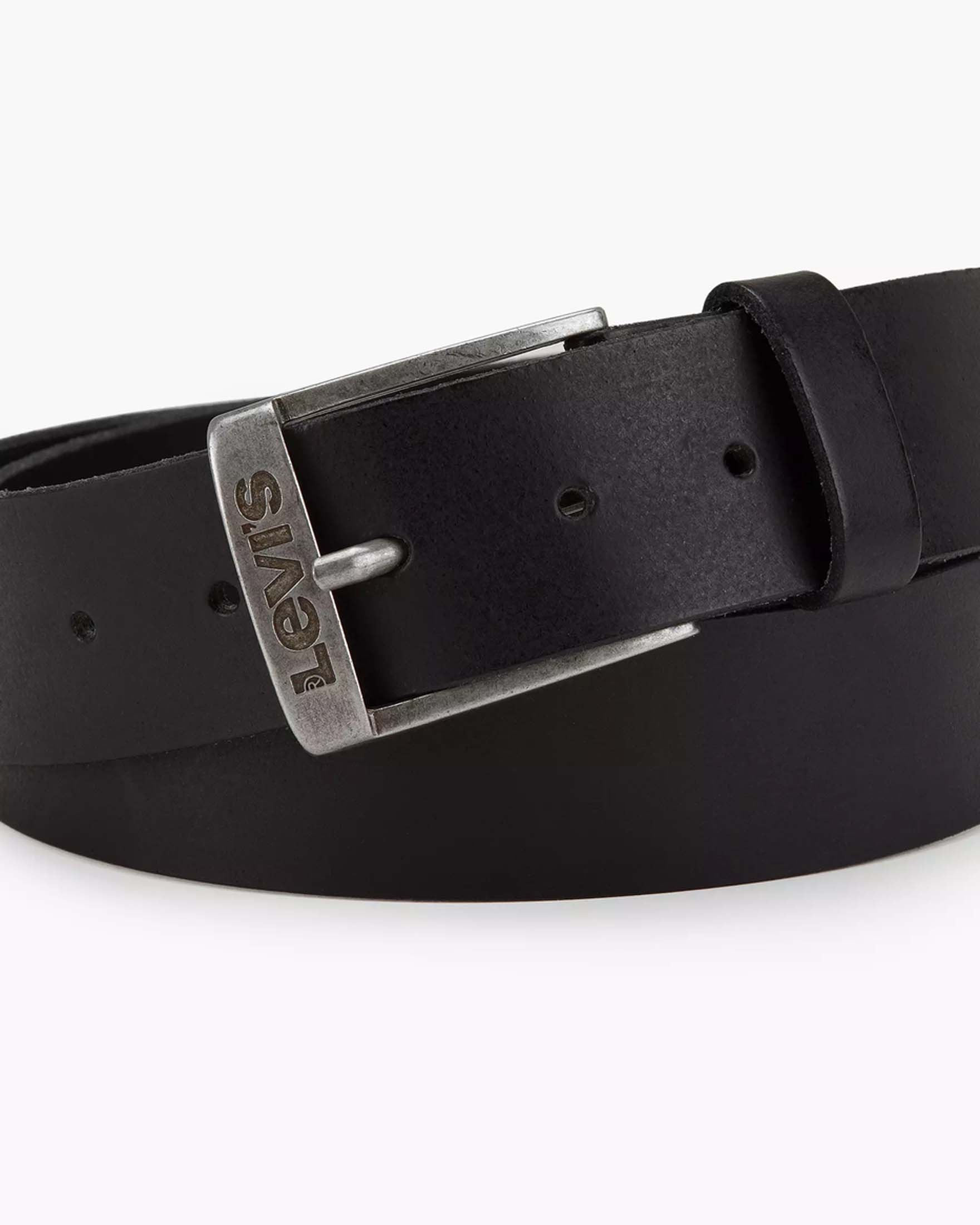 Cintura Duncan Levi's® nera in vera pelle