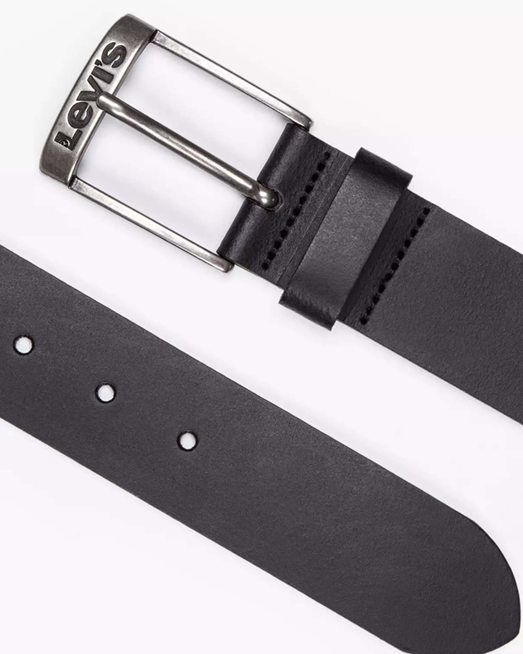 Cintura Duncan Levi's® nera in vera pelle image