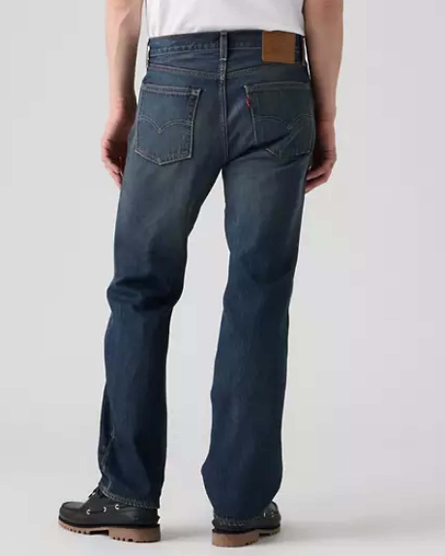Jeans 555™ Relaxed Straight Levi's® blu scuro in denim di puro cotone image