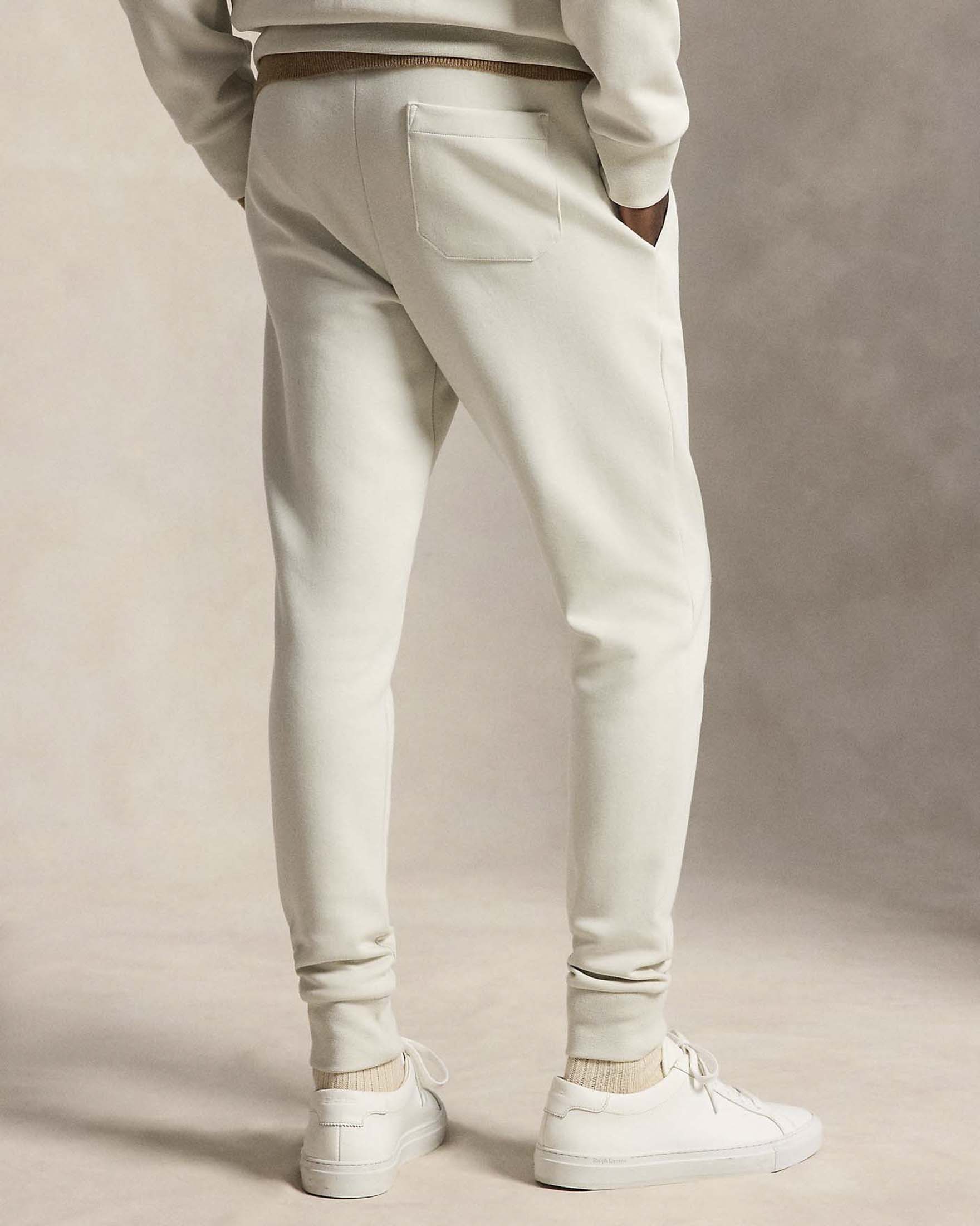 Pantaloni jogger Polo Ralph Lauren panna in misto cotone image