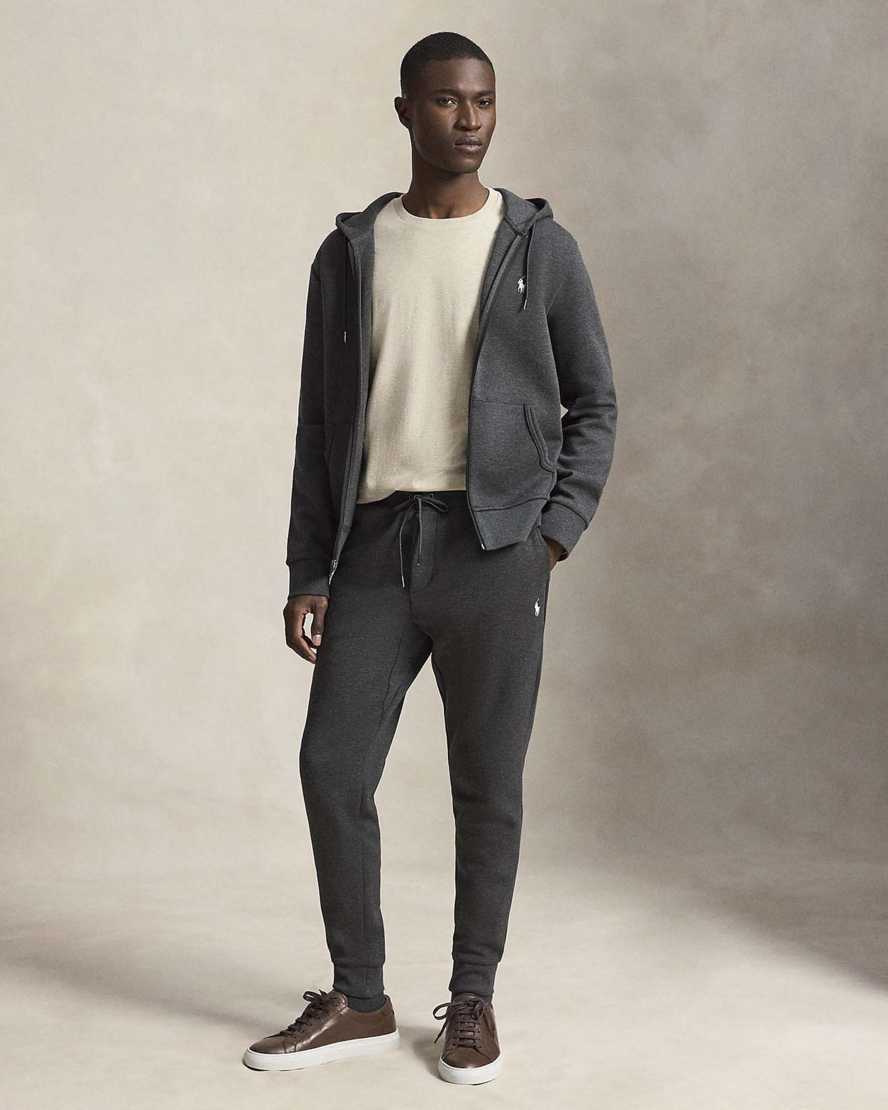 Pantaloni jogger Polo Ralph Lauren antracite in misto cotone