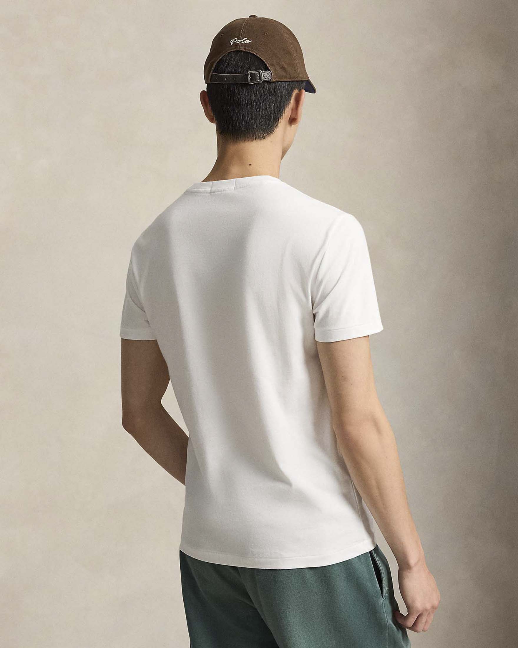 T-shirt bianca Polo Ralph Lauren in cotone con Polo Bear image