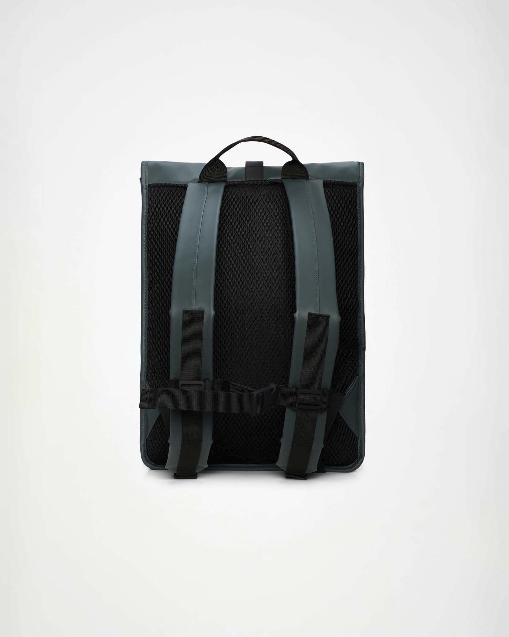 Zaino Rains Rolltop Rucksack ottanio in tessuto tecnico impermeabile effetto gommato image