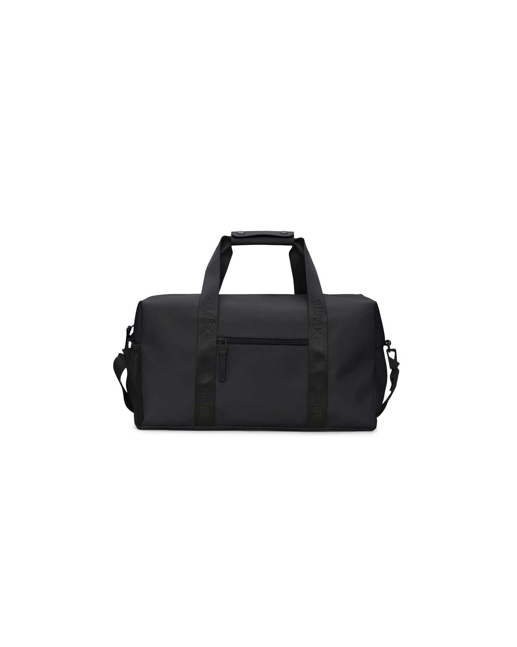 Borsone Trail Gym Bag nero in tessuto impermeabile effetto gommato