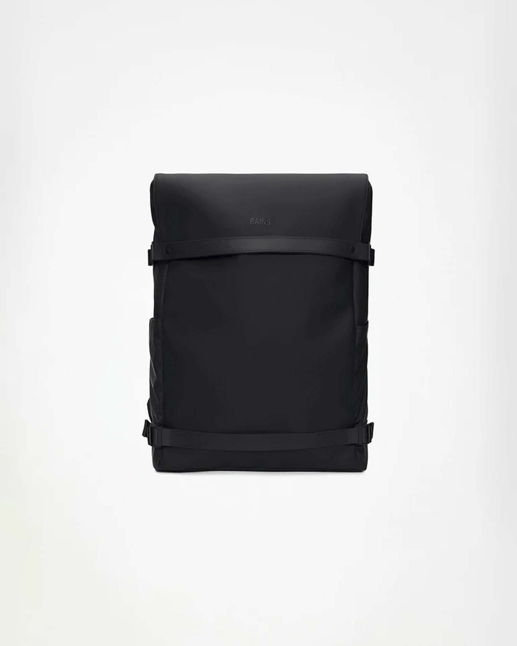 Zaino OTG Backpack nero in tessuto impermeabile effetto gommato