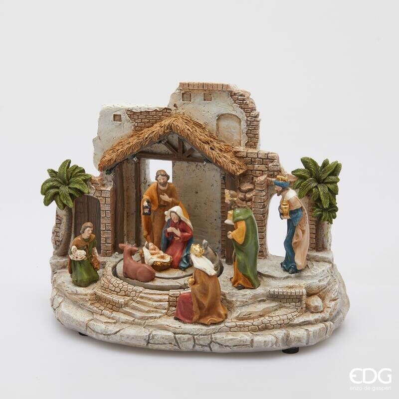 Diorama Presepe con Musica+Led+Movimento 16x29x22h Edg