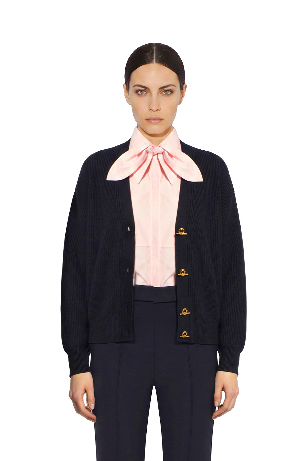 Cardigan in Maglia con Bottoni Gioiello
