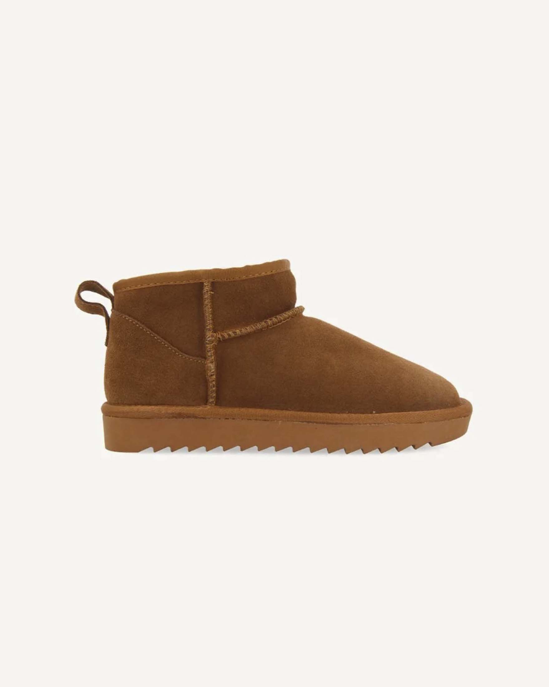 Stivaletto Gioseppo color cuoio in pelle scamosciata con suola gommata