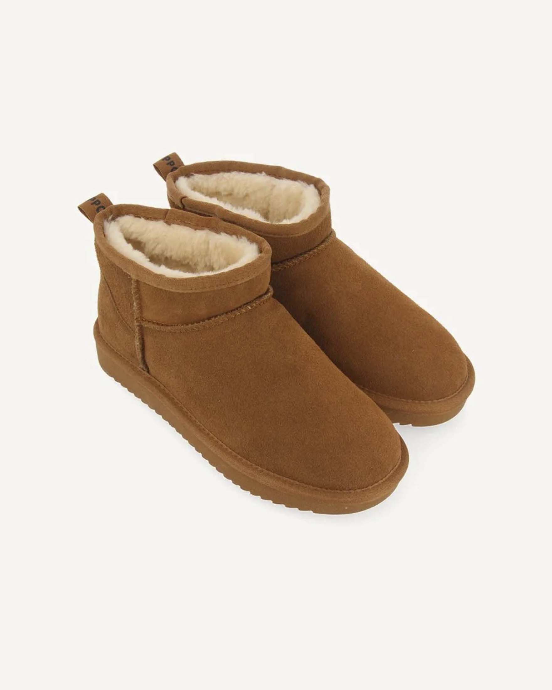 Stivaletto Gioseppo color cuoio in pelle scamosciata con suola gommata image