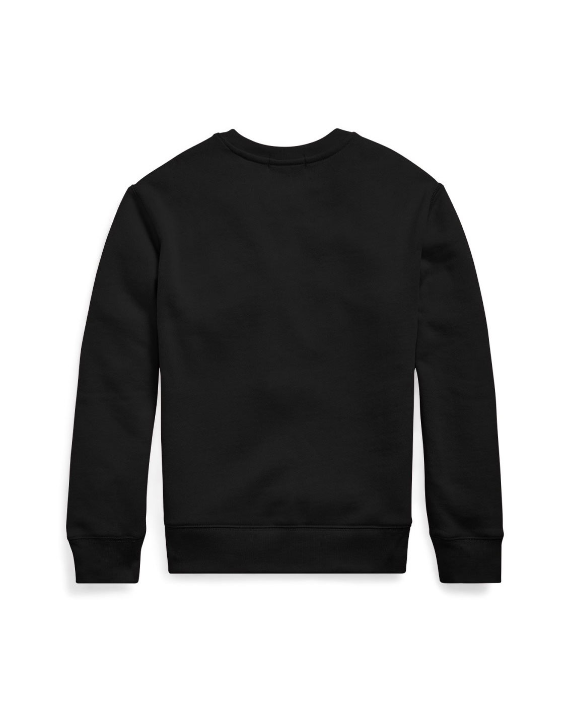 Felpa Polo Ralph Lauren nera girocollo in misto cotone con logo pony rosso image