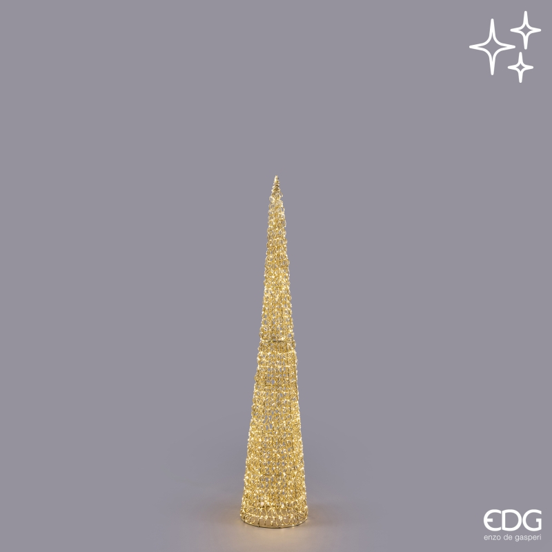 Albero di Natale Led Curly Cono 1440 Microled IP44  d.28 h.150 Edg