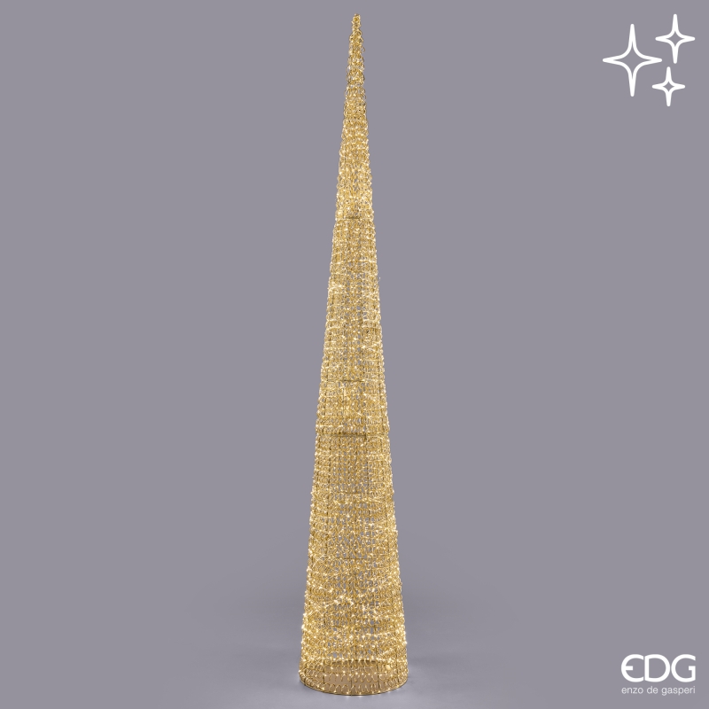 Albero di Natale Led Curly Cono 3200 Microled IP44  d.45 h.280 Edg