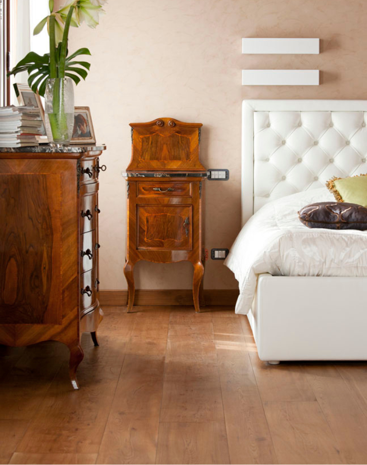 Antique elm wooden floor