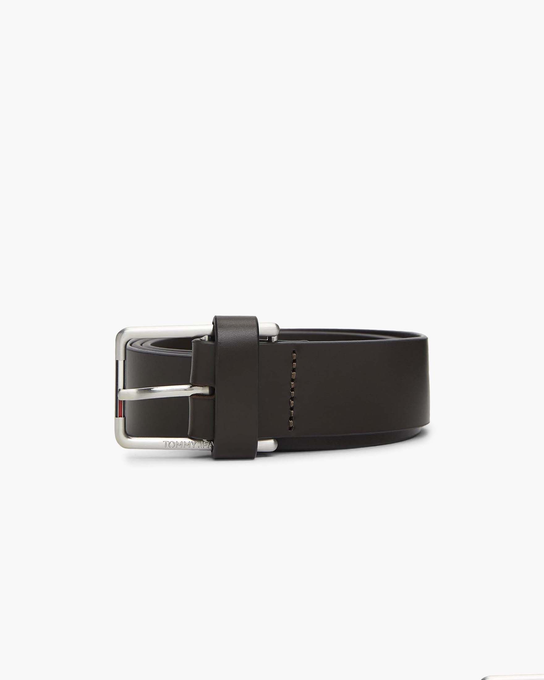 Cintura Austin Tommy Hilfiger marrone in pelle liscia