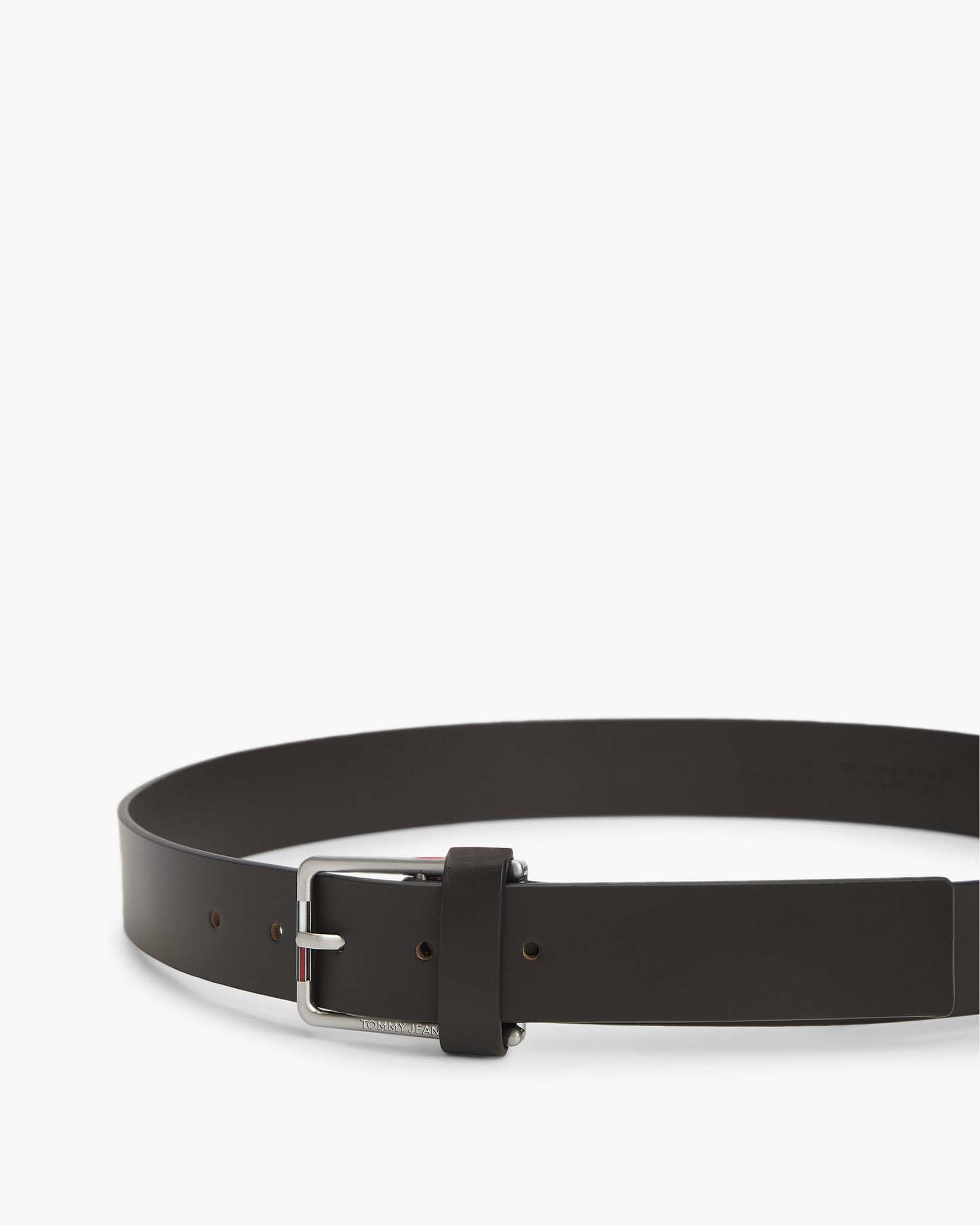 Cintura Austin Tommy Hilfiger marrone in pelle liscia image