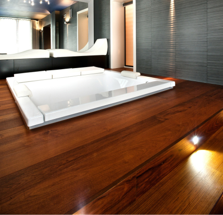 pavimenti in legno di teak per bagno