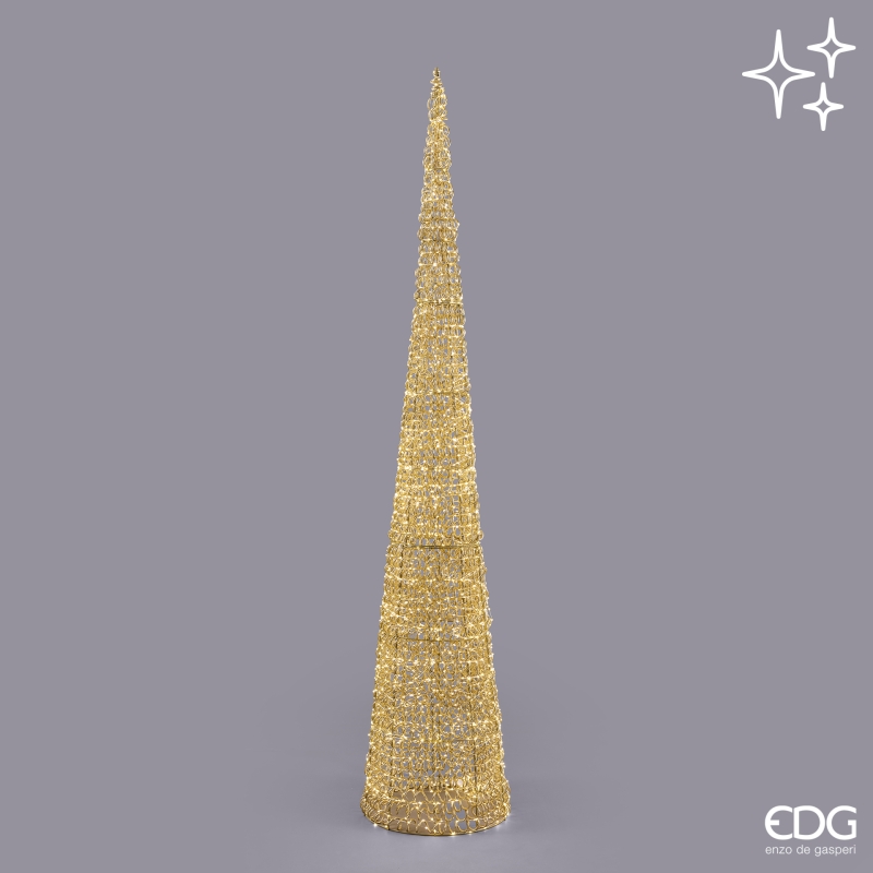 Albero di Natale Led Curly Cono 2400 Microled IP44  d.40 h.210 Edg