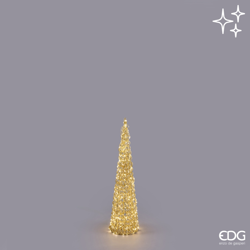 Albero di Natale Led Curly Cono 400 Microled IP44  d.20 h.80 Edg