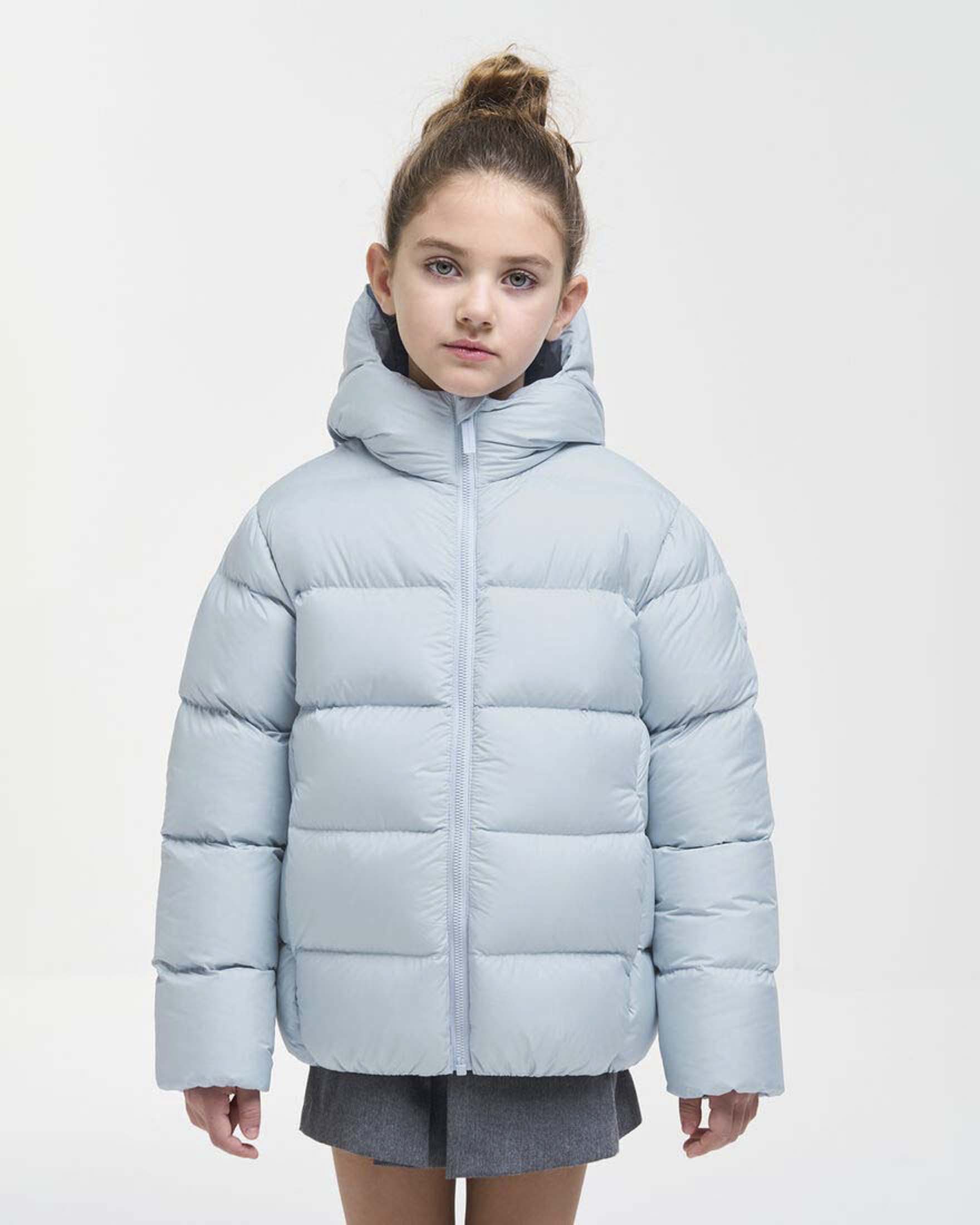Piumino Colmar Originals azzurro in nylon opaco con cappuccio