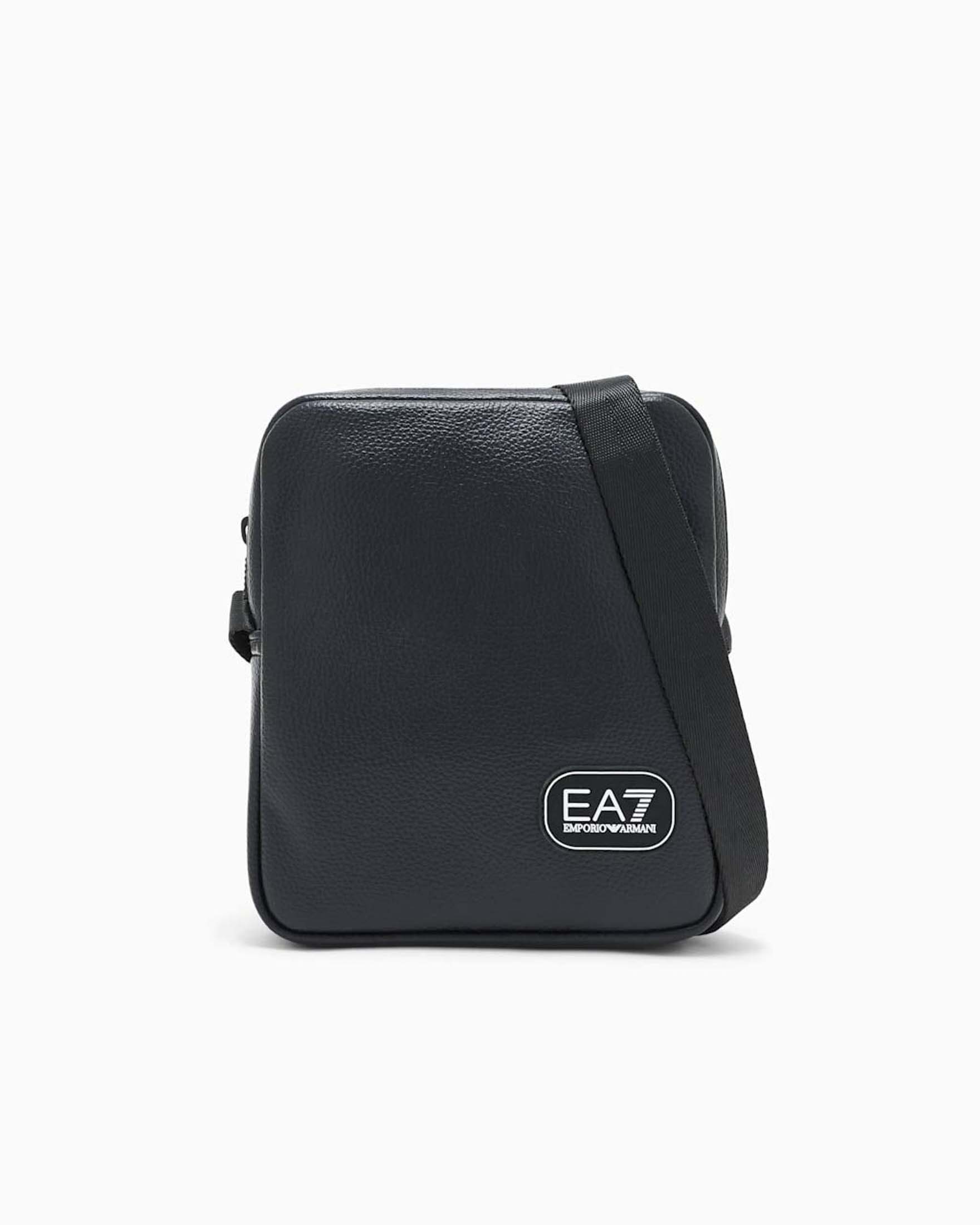 Borsa a tracolla EA7 nera in similpelle