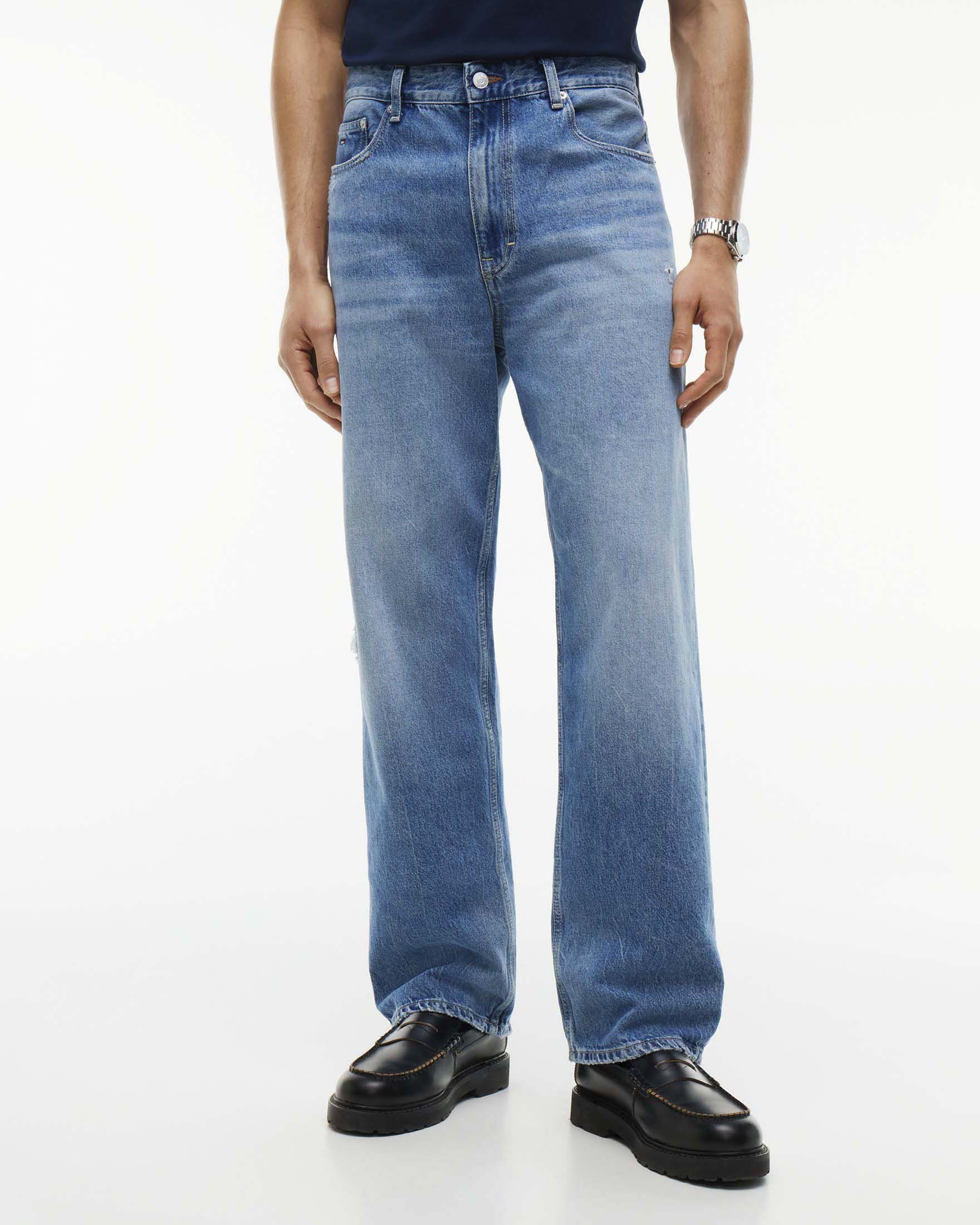 Jeans Jaimie Tommy Jeans loose straight in denim chiaro con micro abrasioni