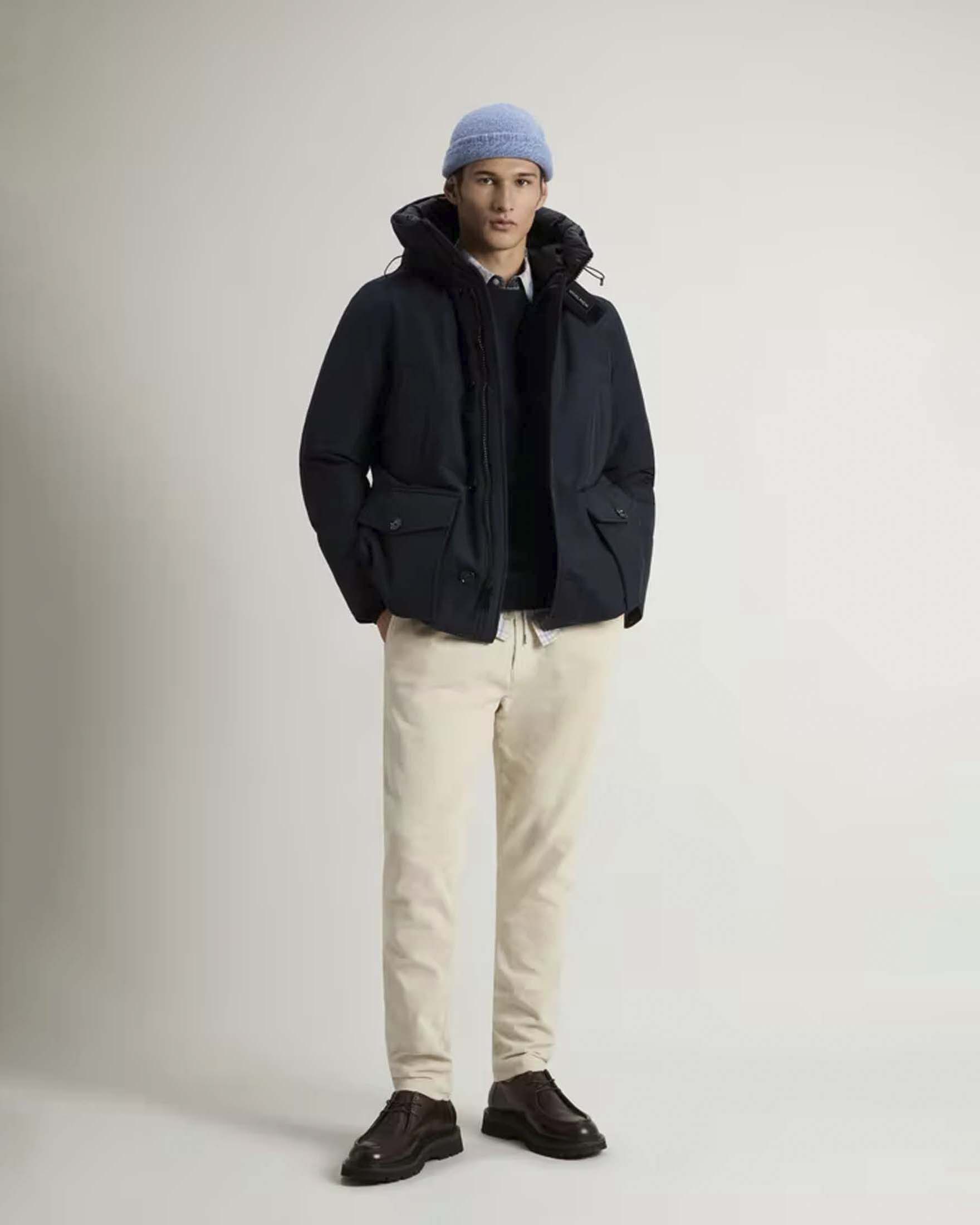 Arctic Anorak Woolrich blu in Ramar Cloth