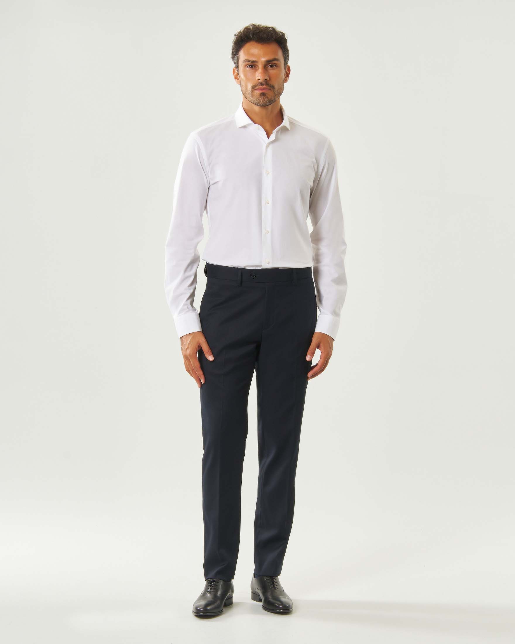 Camicia Boss bianca slim fit in cotone stretch