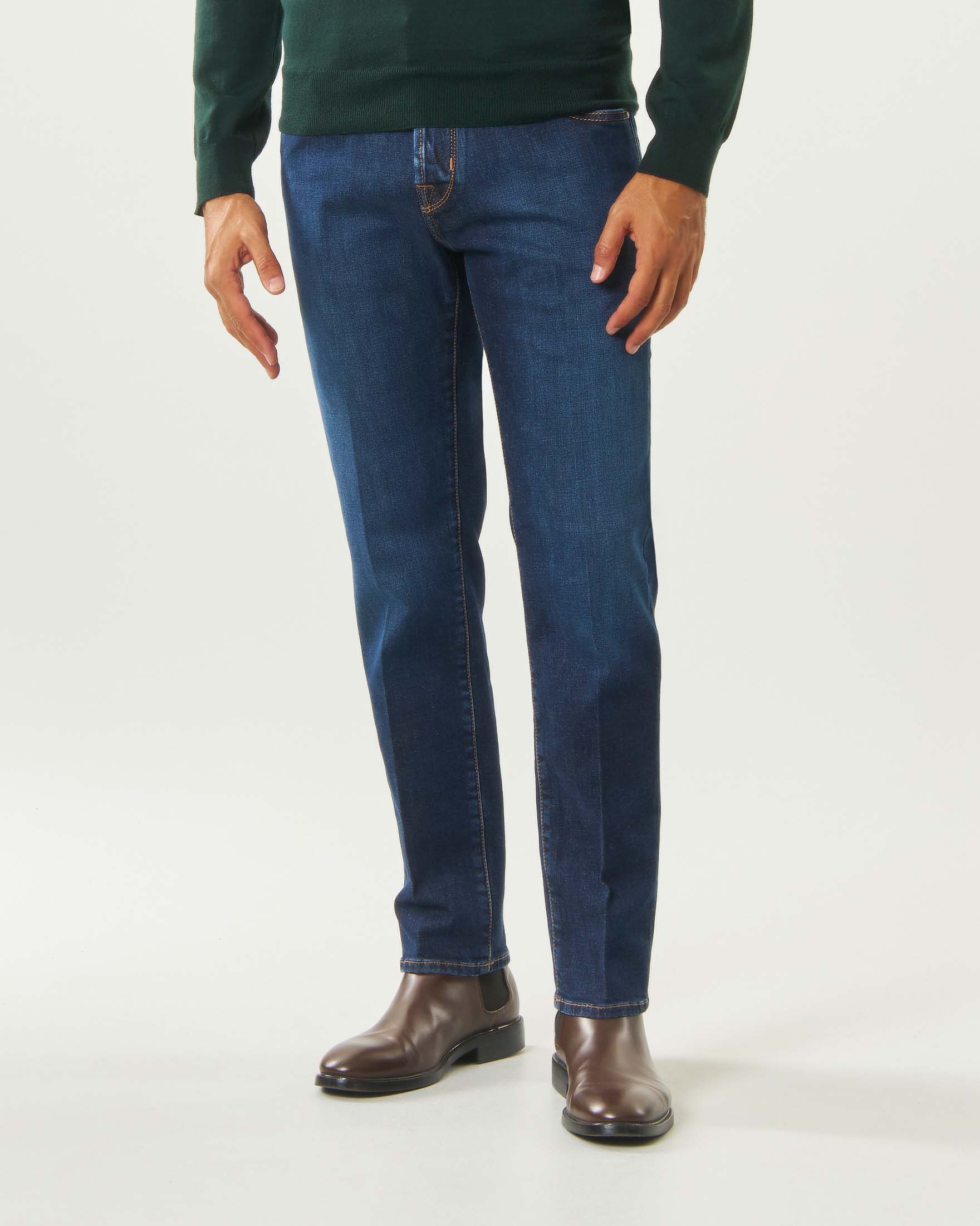 Jeans Jacob Cohën Scott in denim stretch lavaggio scuro image