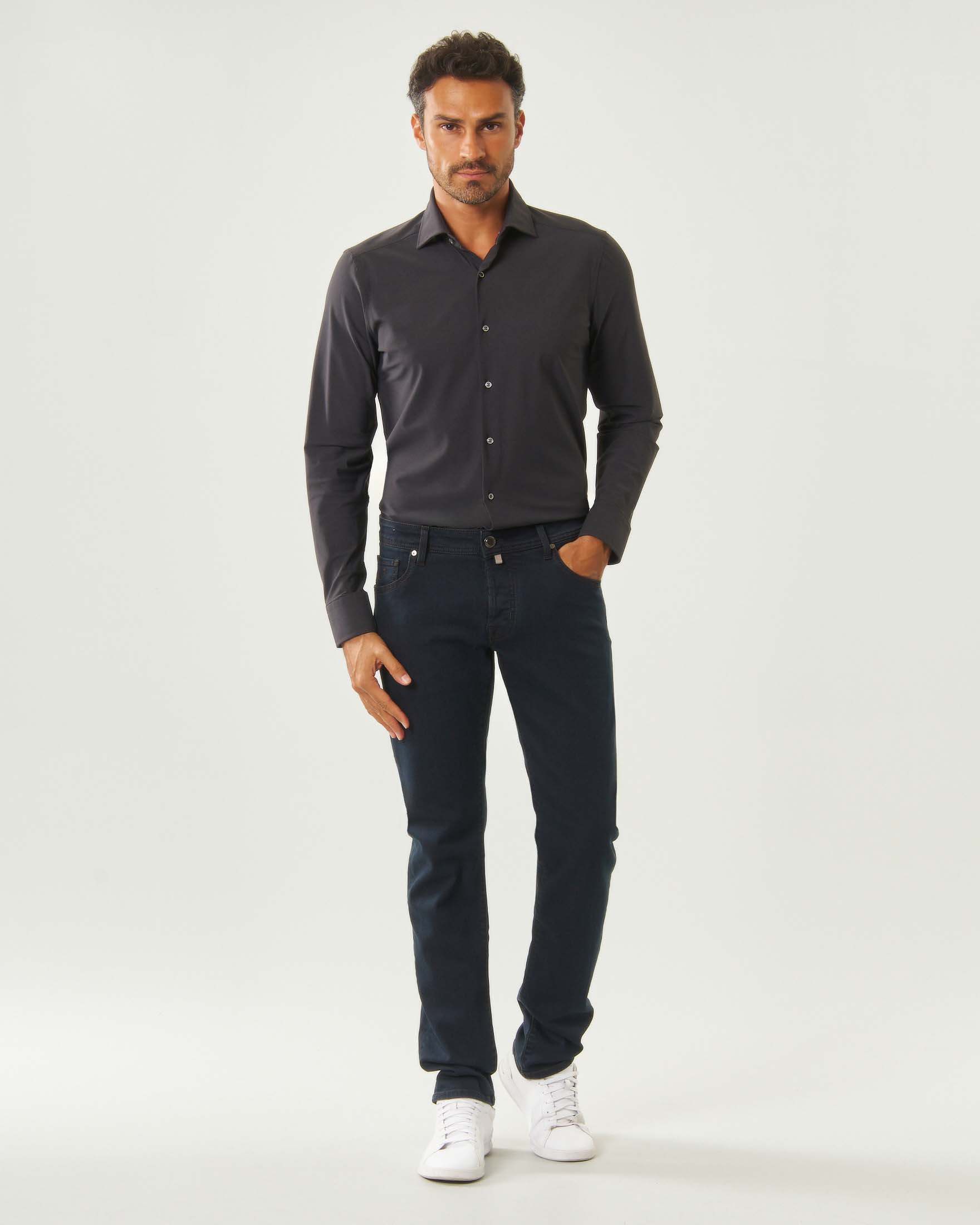 Jeans Jacob Cohën Nick in denim stretch blu black