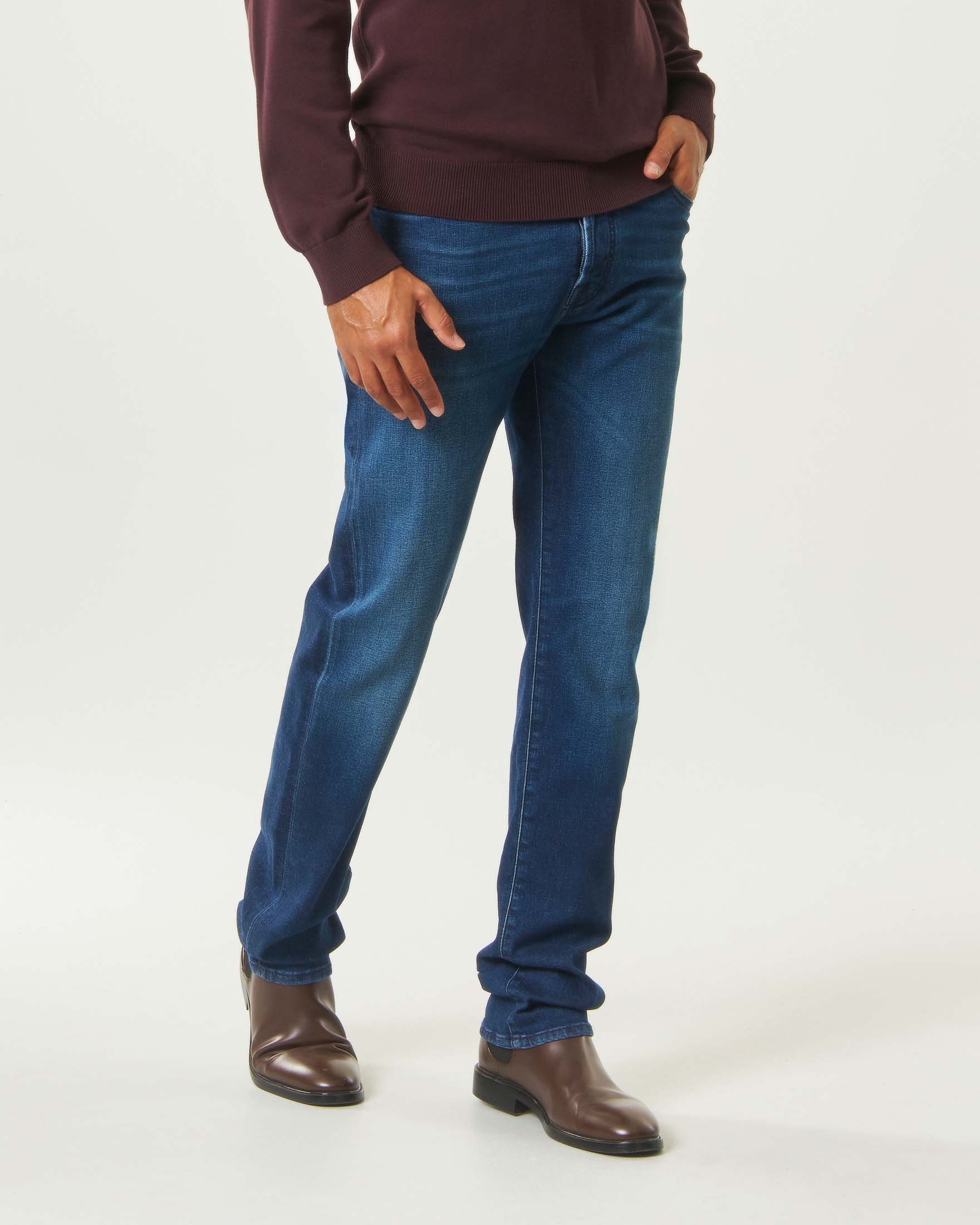 Jeans Jacob Cohën Bard in denim stretch lavaggio medio image