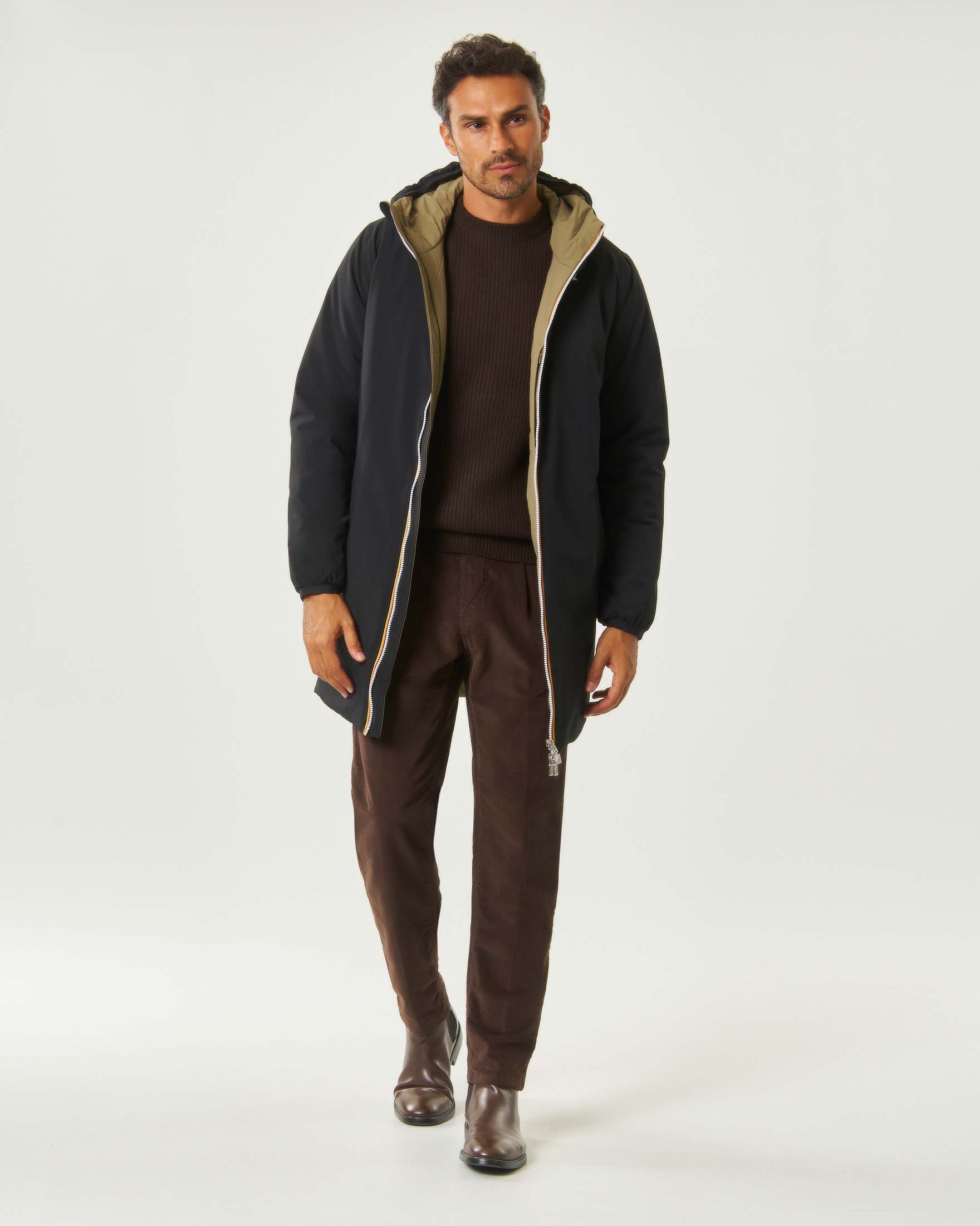 K-Way Jacob ST Warm Reversible nero e fango