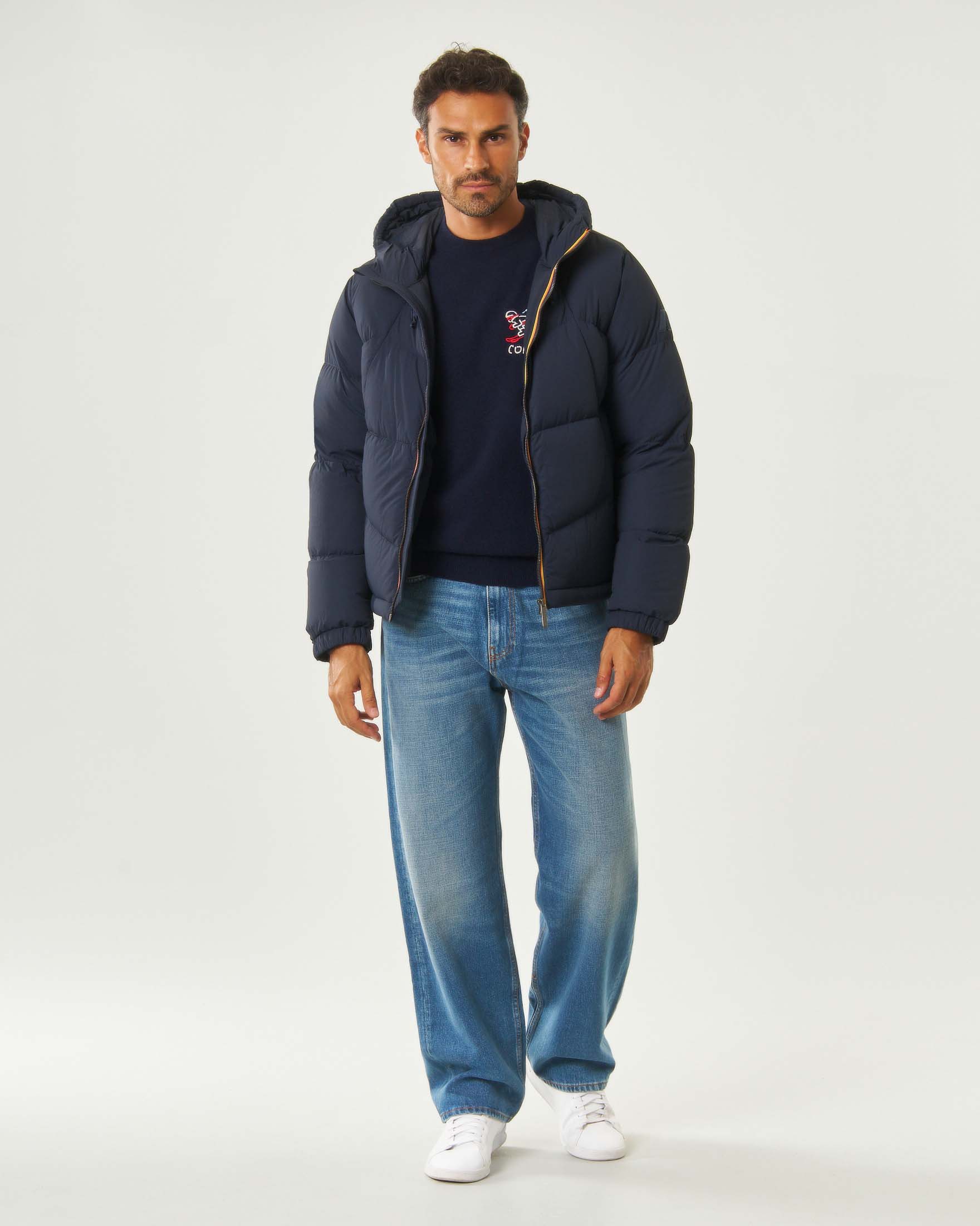 Piumino K-Way Quill Fancy Nylon blu scuro