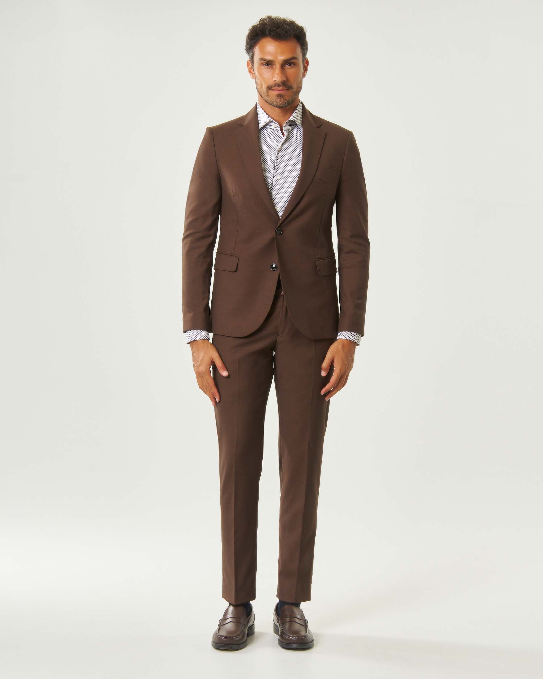 Abito elegante marrone Paul Baker in sallia elasticizzata