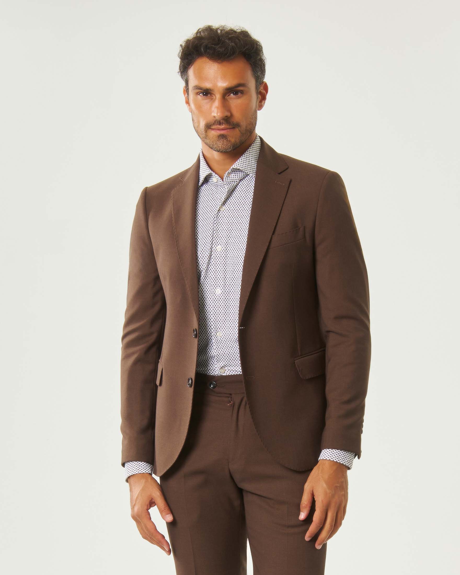 Abito elegante marrone Paul Baker in sallia elasticizzata image