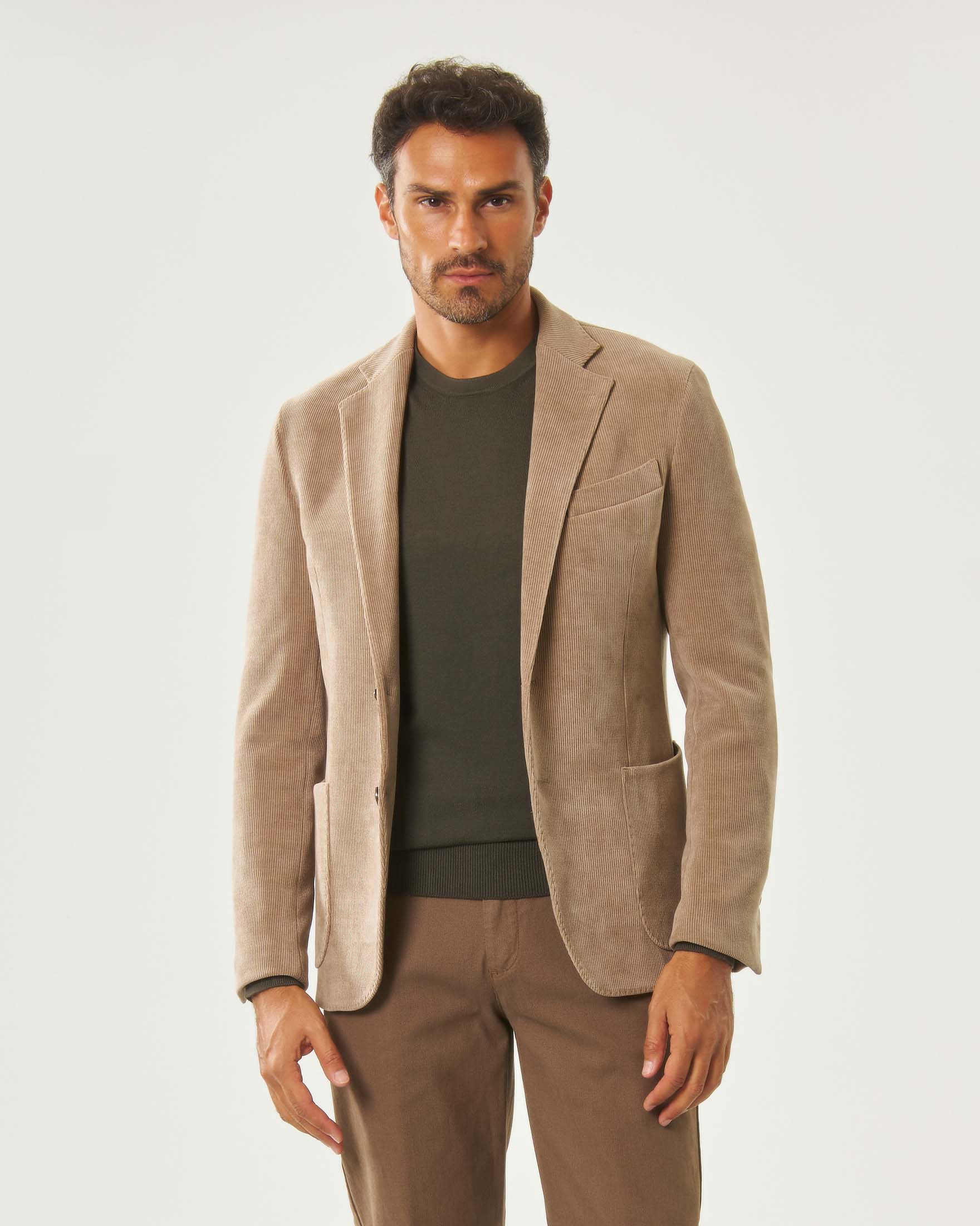 Blazer Paul Baker beige in velluto a costine elasticizzato image