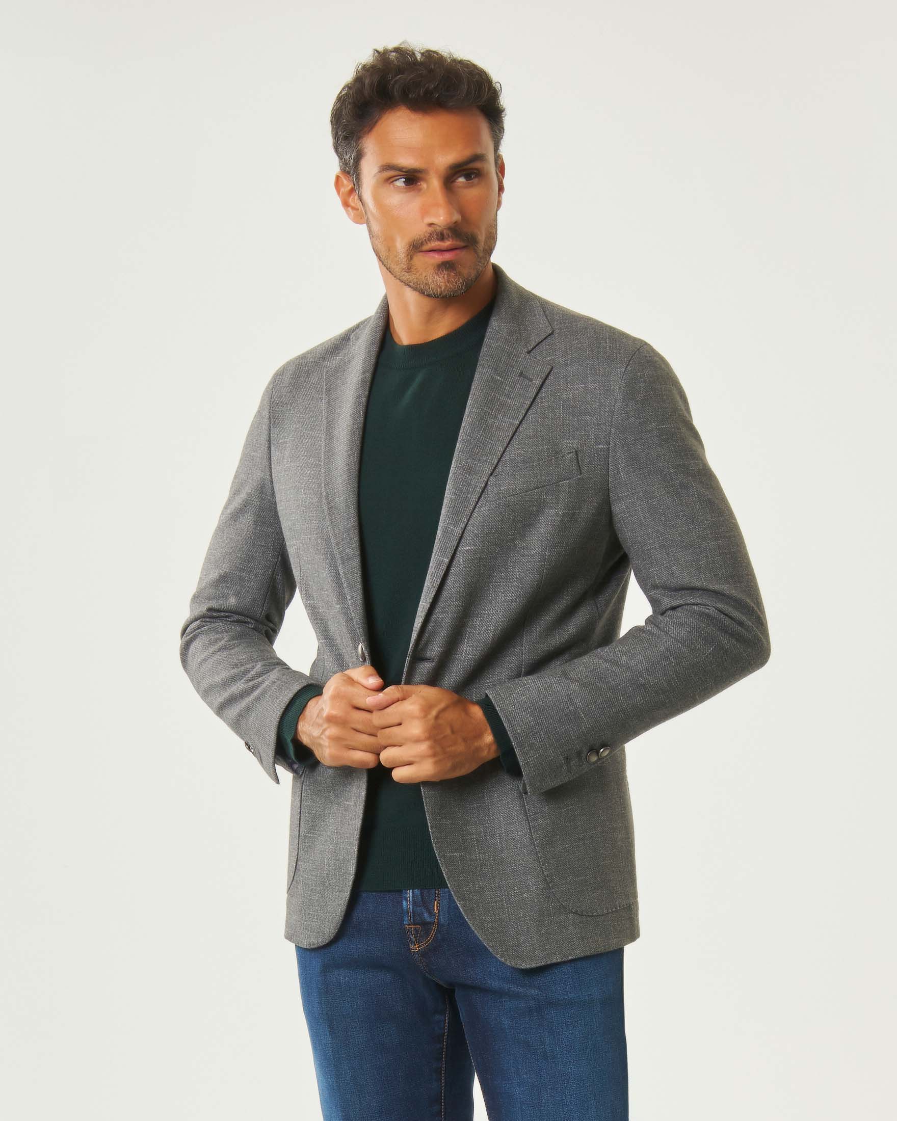 Blazer Paul Baker grigio in tessuto melange elasticizzato image