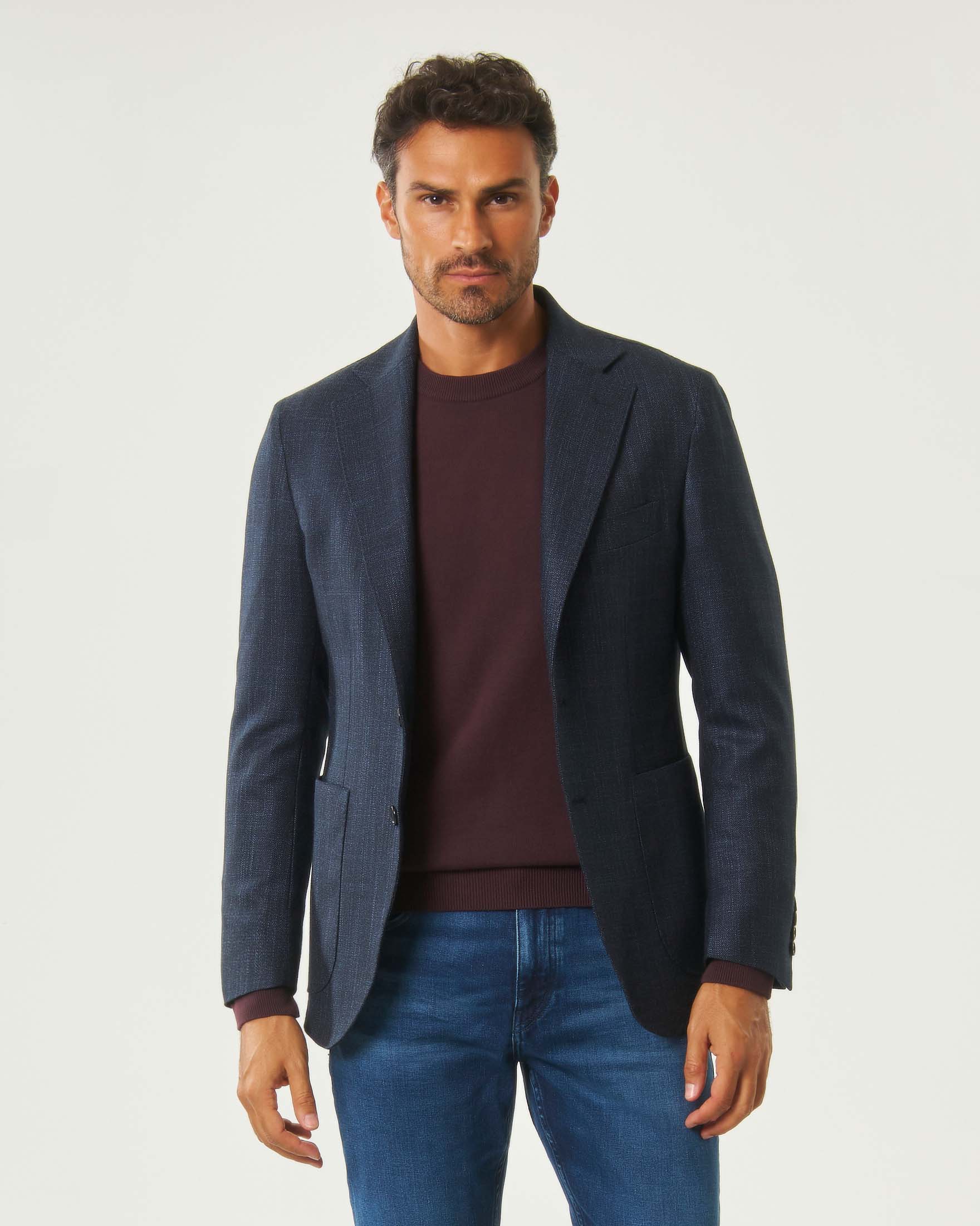 Blazer Rodolfo Pellizzari in lana e seta Vitale Barberis Canonico blu image